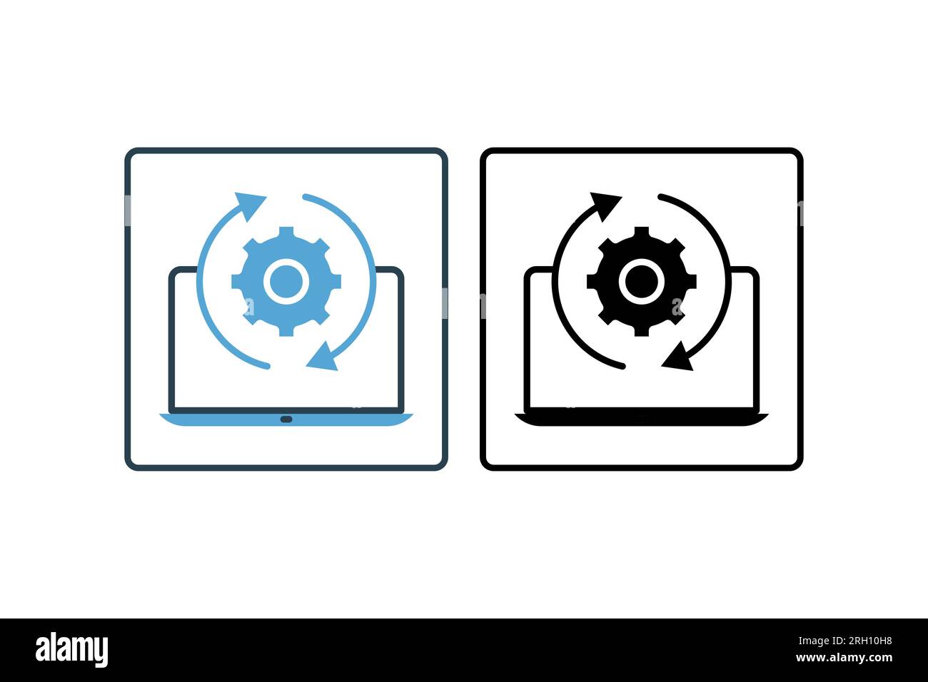 Refresh download icon. suitable for web site design, app, user interfaces. solid icon style. Simple vector design editable Stock Vector