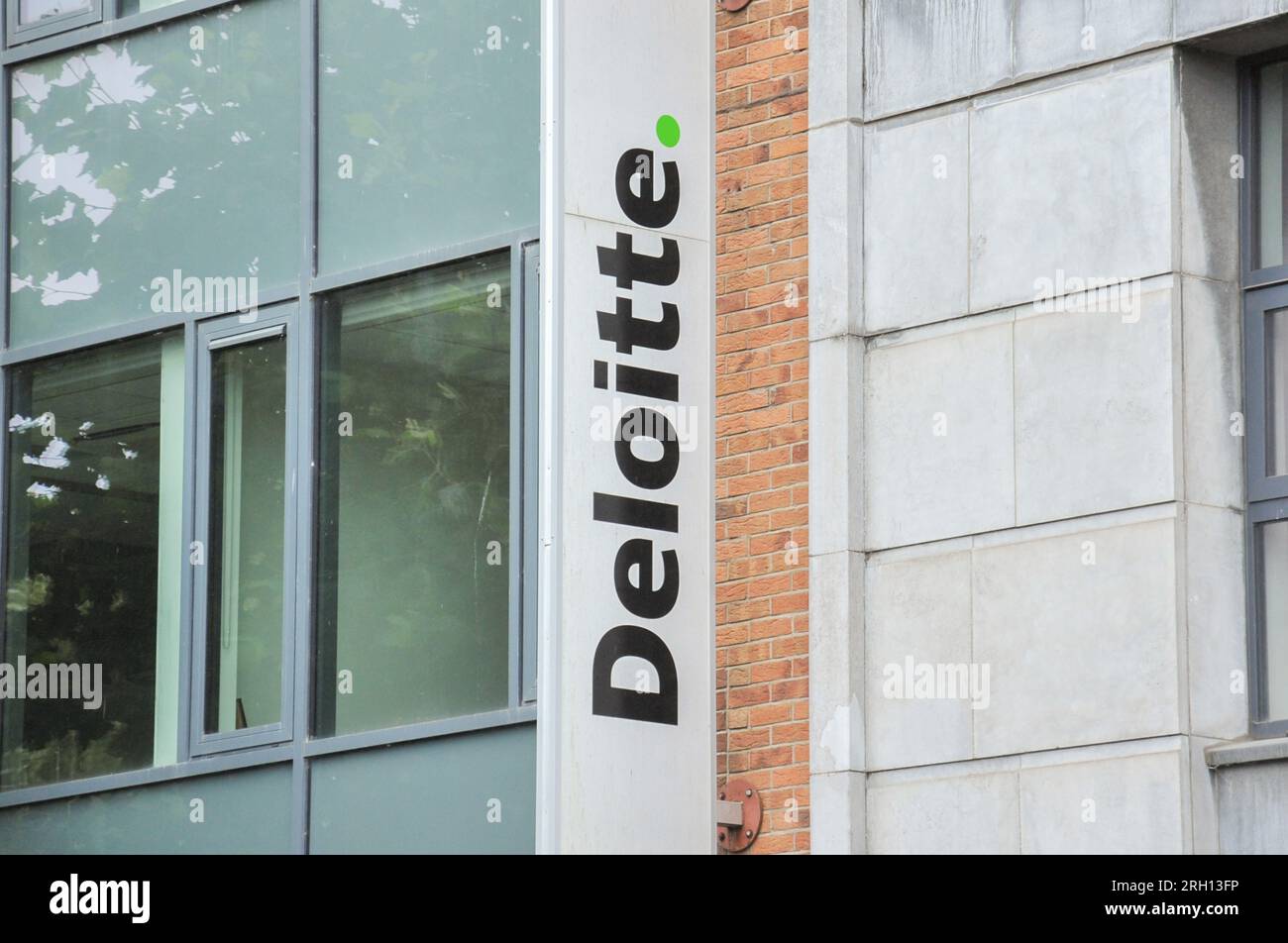 Deloitte company signage Stock Photo Alamy