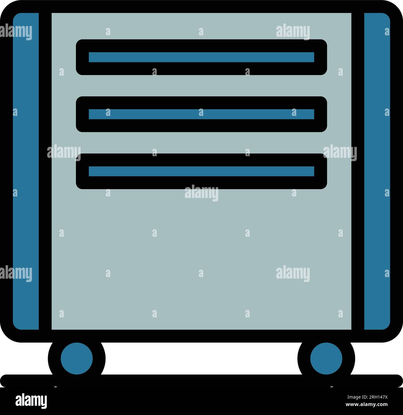 Air convector icon outline vector. Warm radiator. Electric heater color  flat Stock Vector Image & Art - Alamy