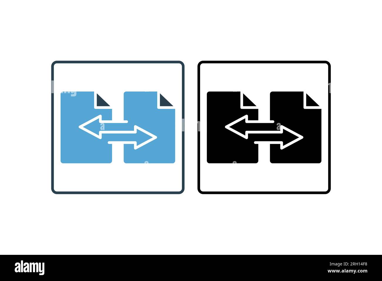 Convert file icon. suitable for web site design, app, user interfaces. solid icon style. Simple vector design editable Stock Vector