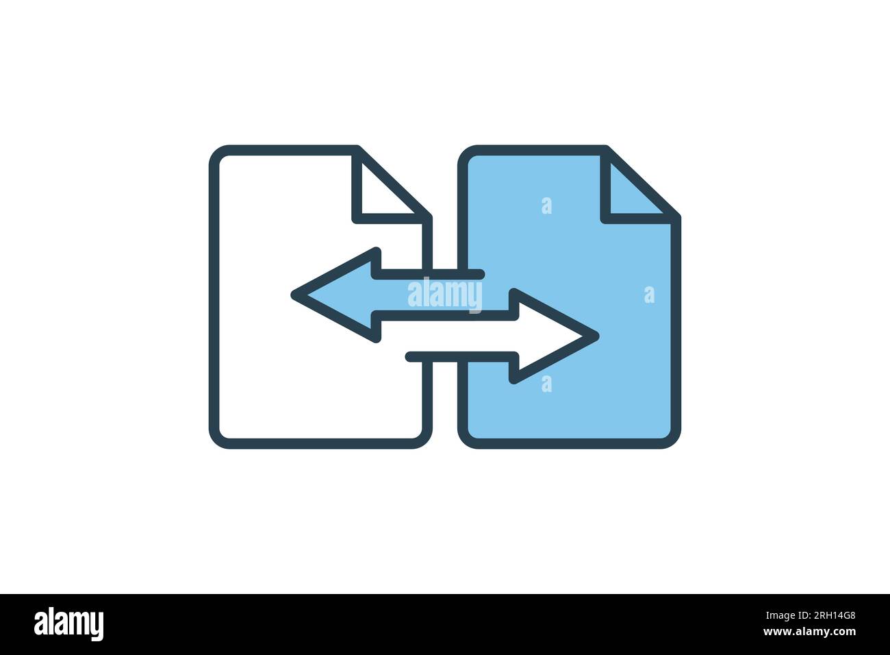 Convert file icon. suitable for web site design, app, user interfaces. flat line icon style. Simple vector design editable Stock Vector