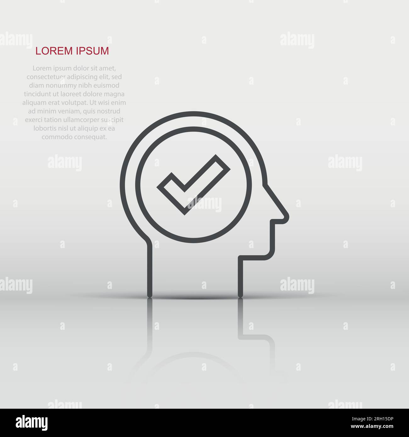 Organization management icon in flat style. People with check mark ...