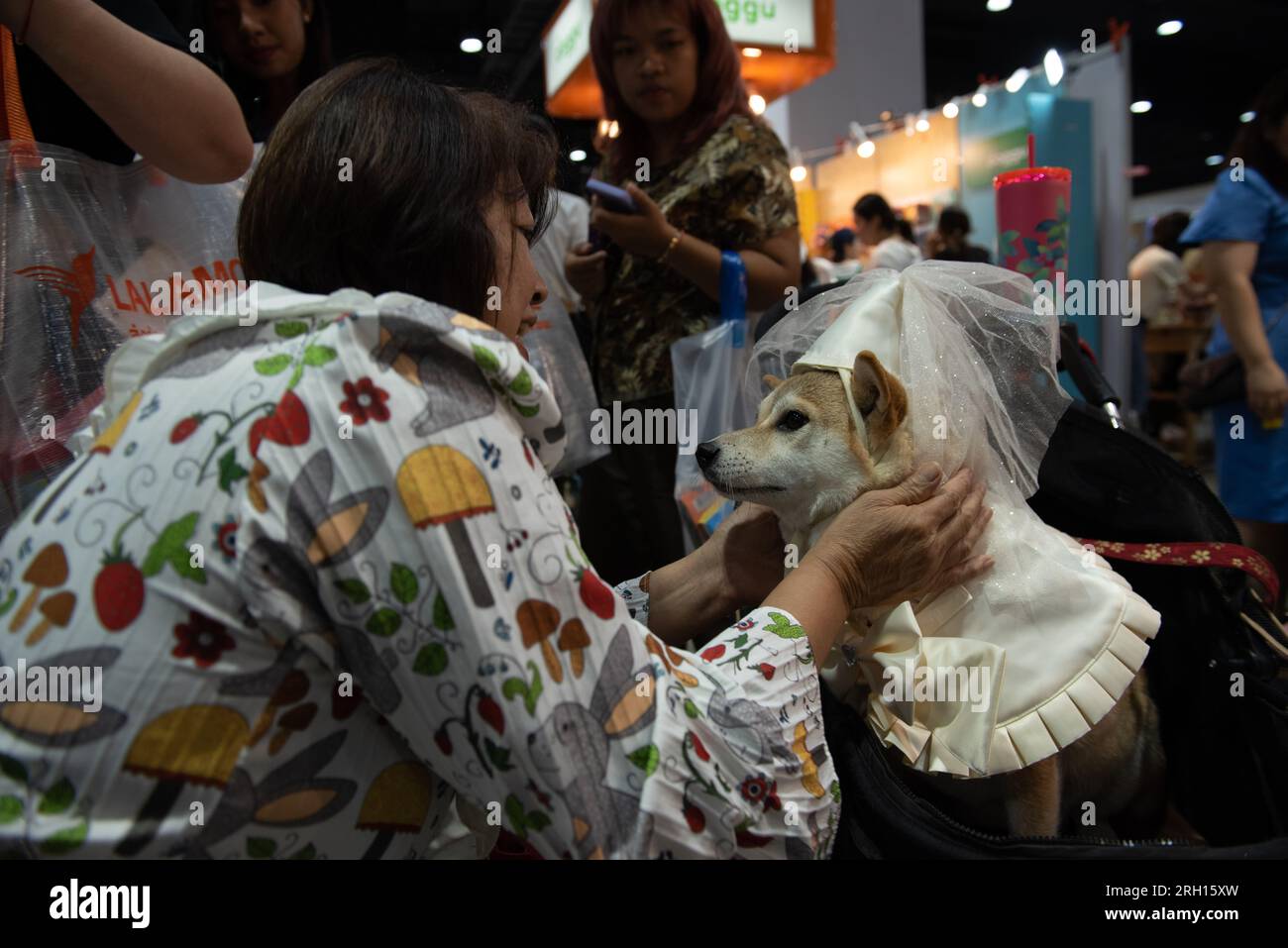 Bangkok, Thailand. 12th Aug, 2023. People bring Dog their own pets to