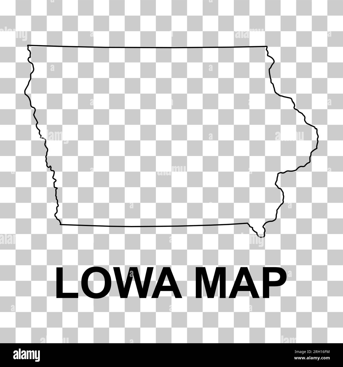 Iowa map shape, united states of america. Flat concept icon symbol vector illustration . Stock Vector
