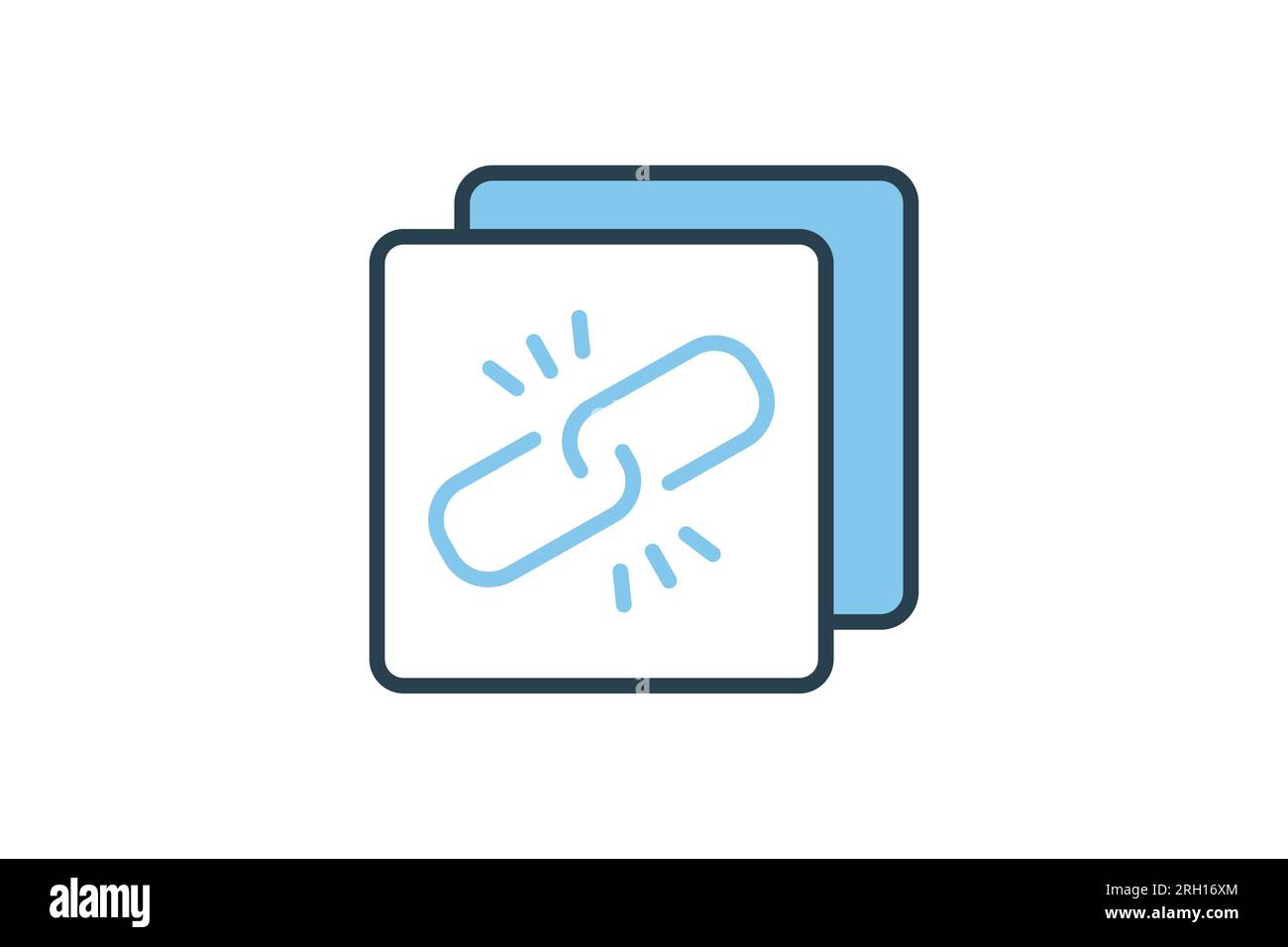 Copy link icon. suitable for web site design, app, user interfaces. flat line icon style. Simple vector design editable Stock Vector