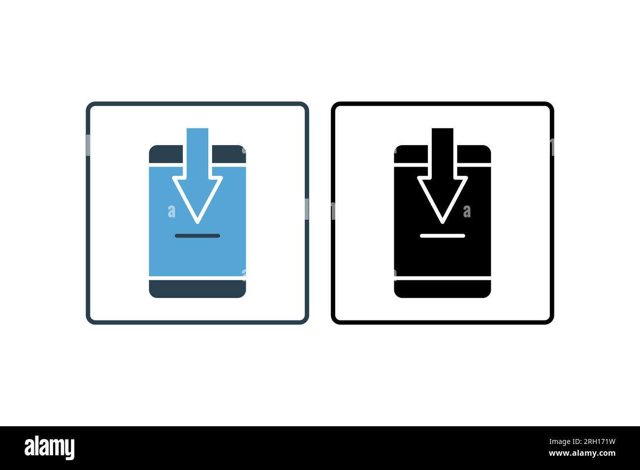 Download App icon. suitable for web site design, app, user interfaces. solid icon style. Simple vector design editable Stock Vector