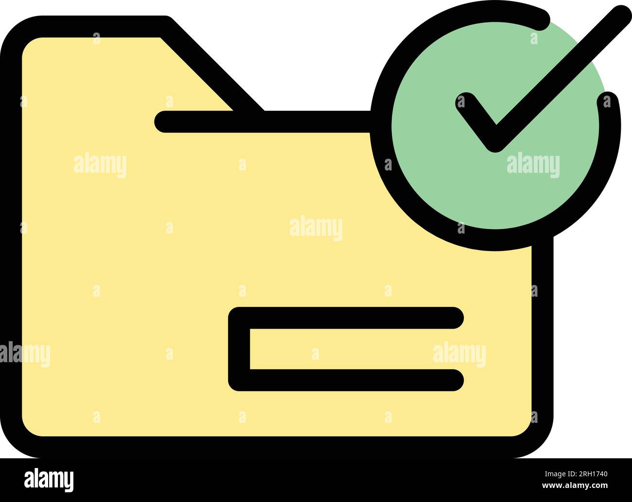 Secured folder icon outline vector. Data secure. Safety privacy color flat Stock Vector