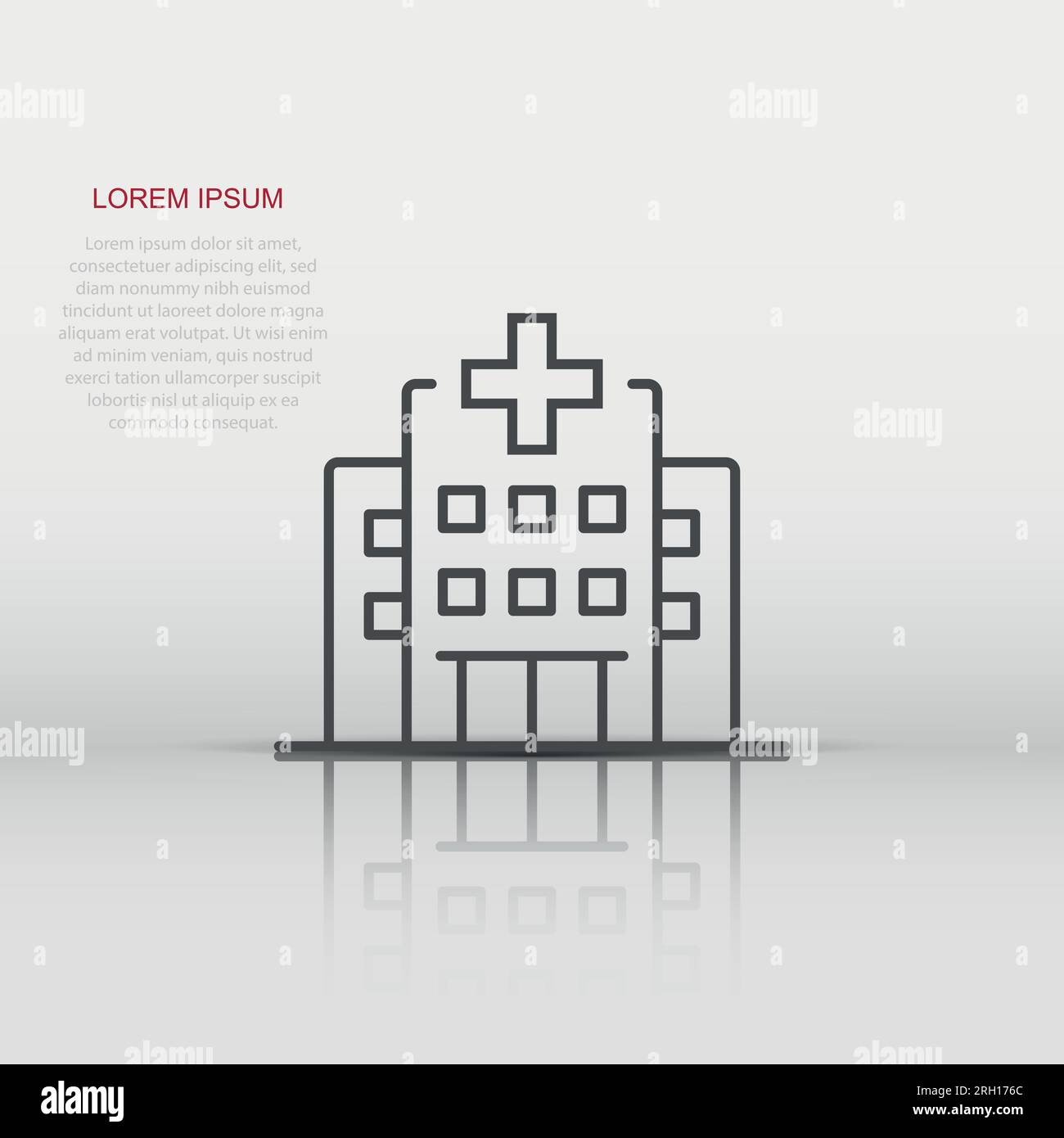 hospital-building-icon-in-flat-style-medical-clinic-vector