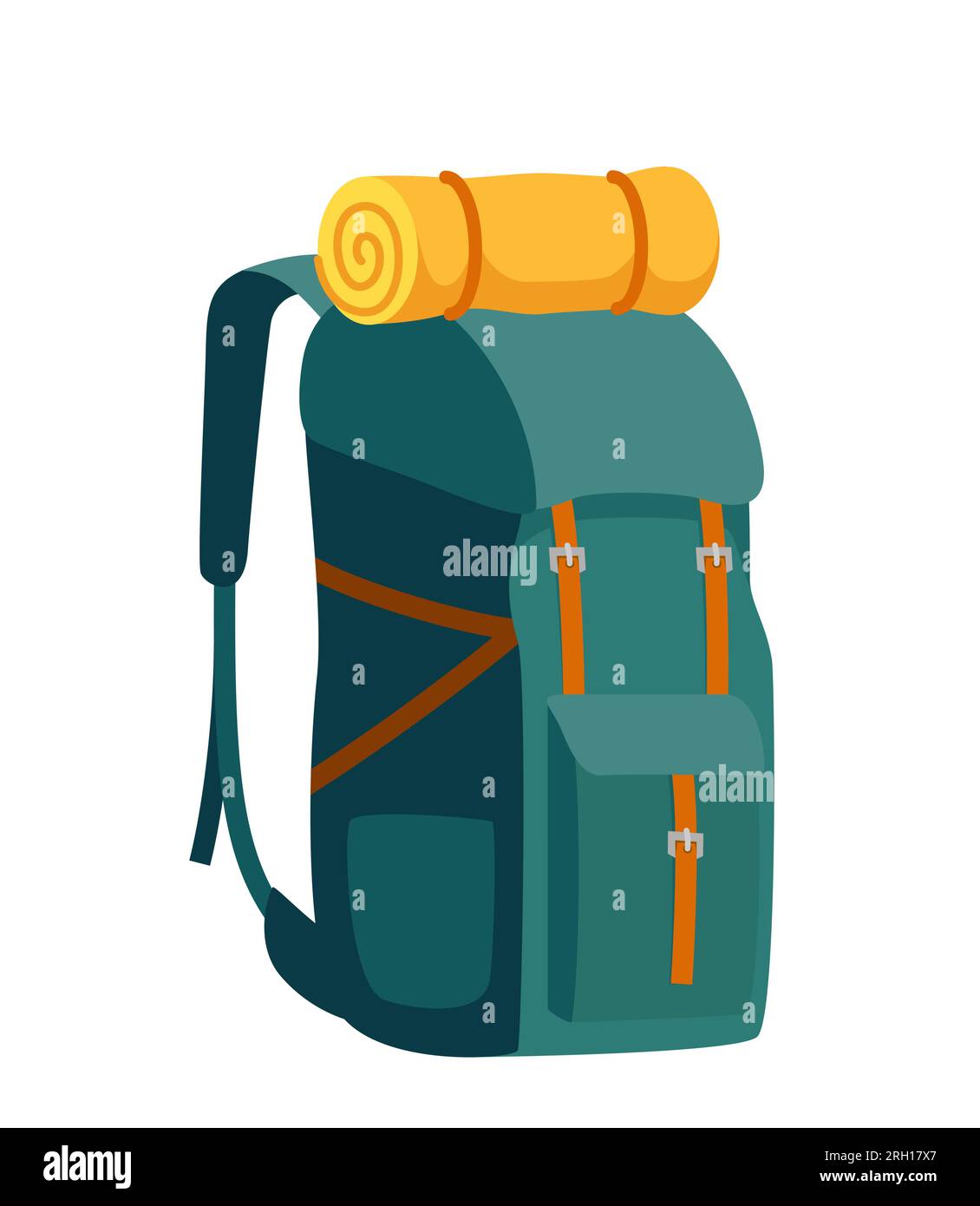 Travel hiking backpack game pixel art Royalty Free Vector
