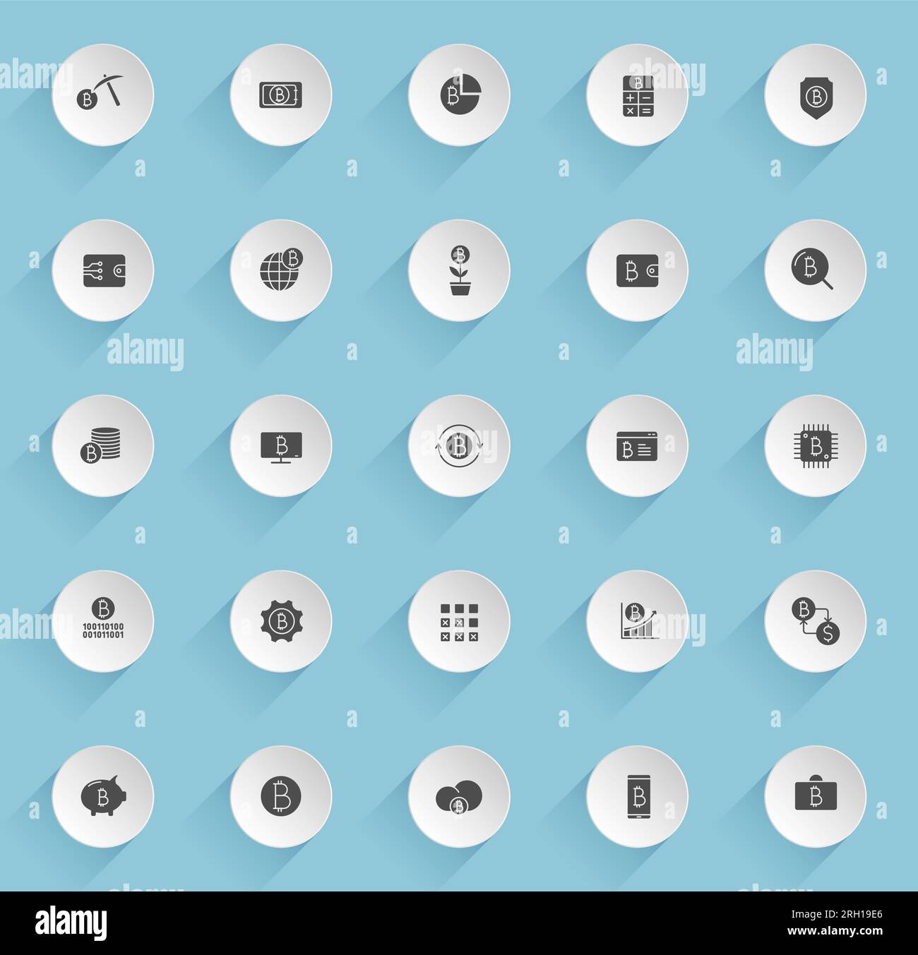 bitcoin vector icons Stock Vector
