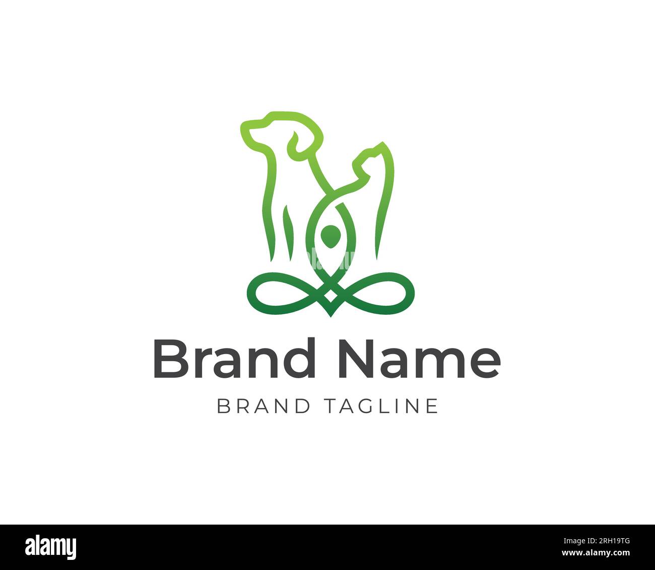 yoga meditation pet logo. pet meditation logo. pet logo template. pet