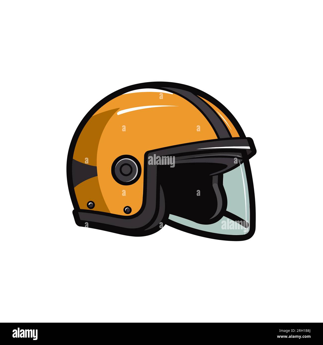 Motorcycle helmet. Cartoon design in flat style isolated on white  background. Vector illustration Stock Vector Image & Art - Alamy