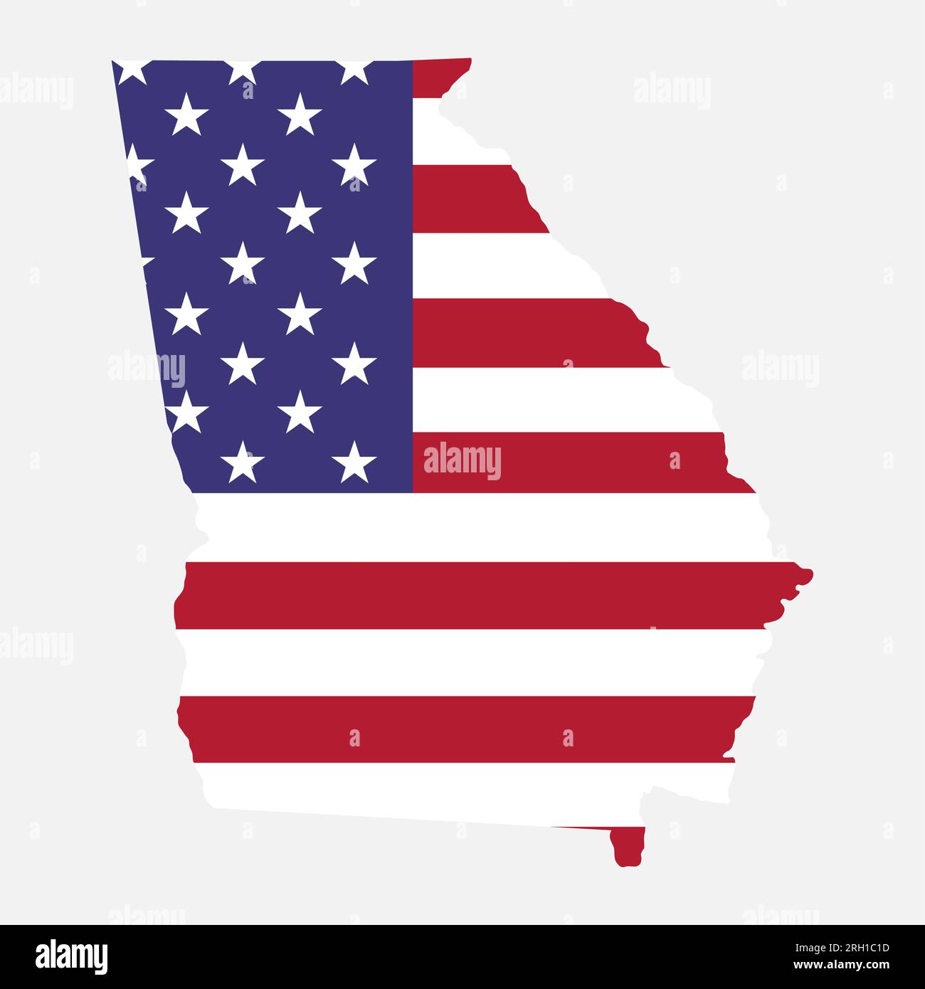 Georgia map shape, united states of america. Flat concept icon symbol ...