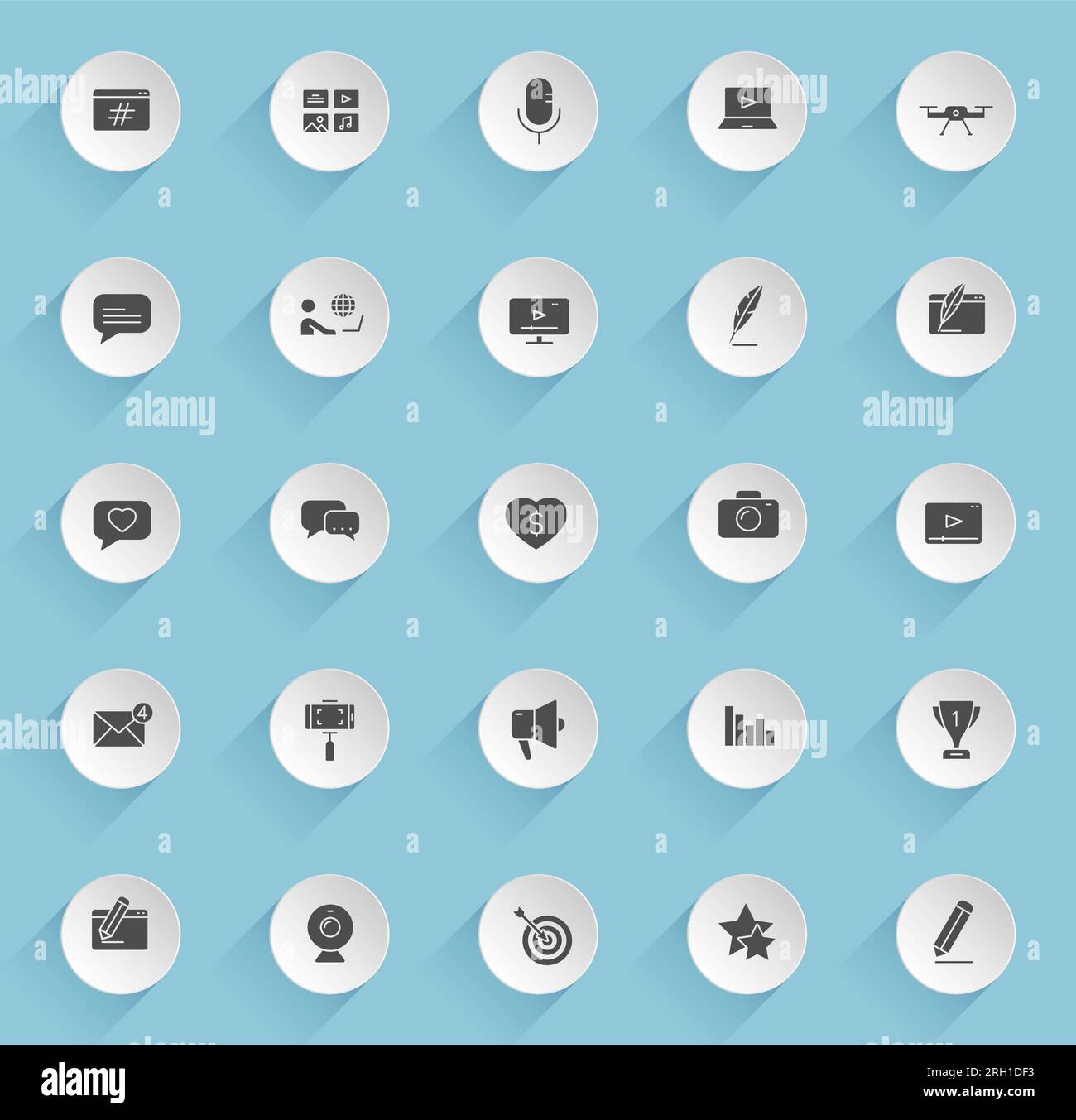 blog vector icons Stock Vector