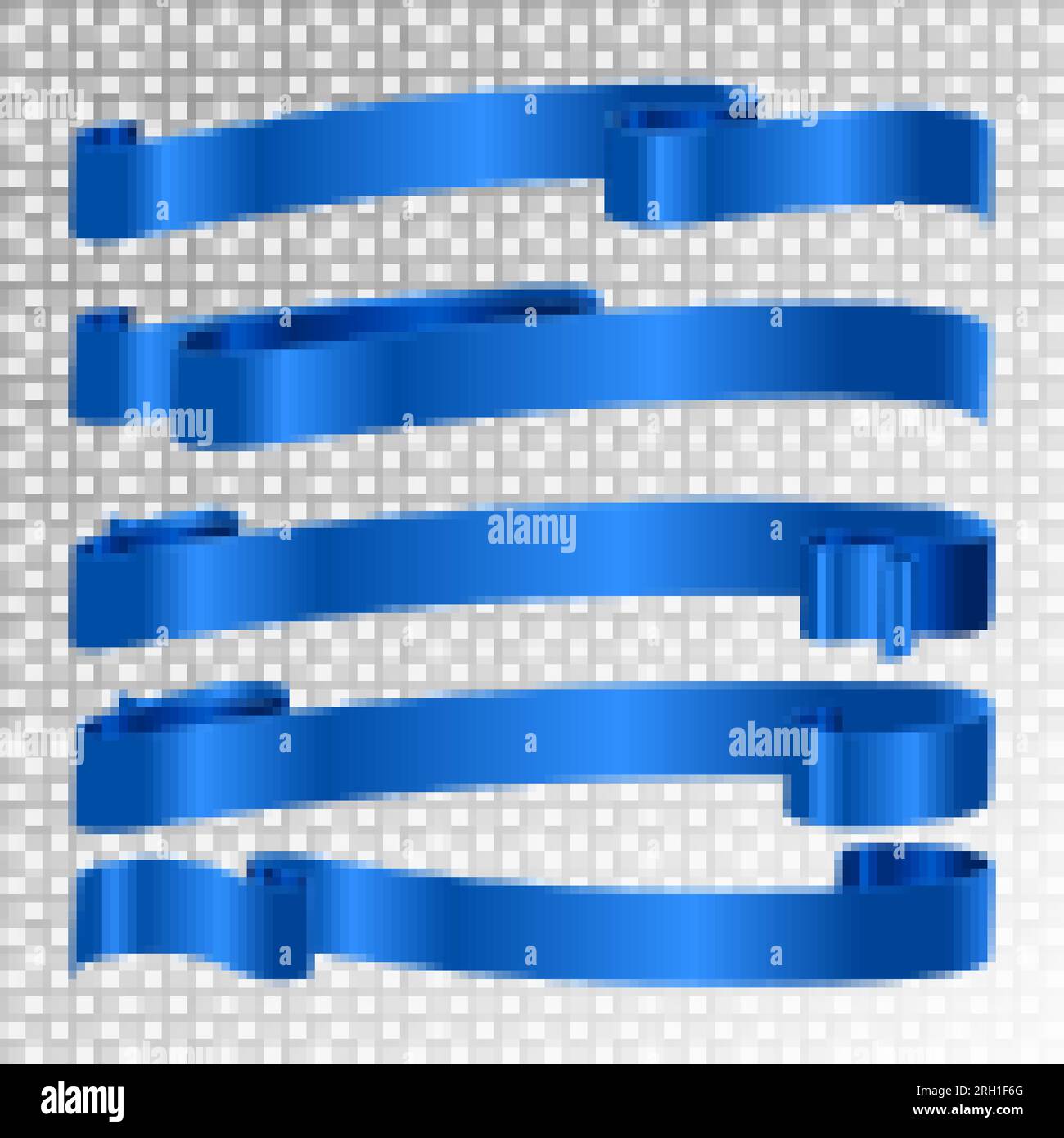 Blue ribbon isolated on transparent background Stock Vector Image & Art ...