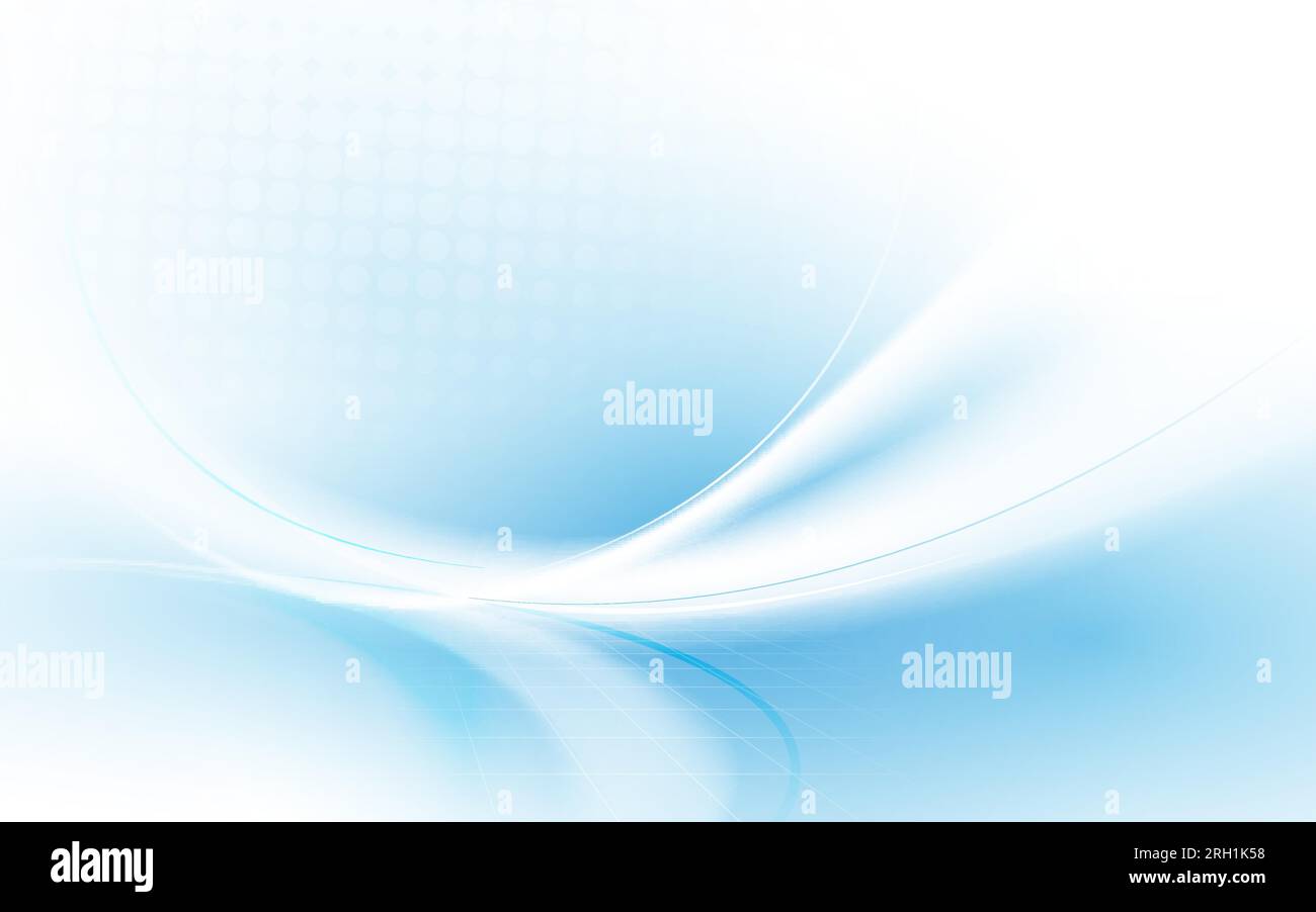 Abstract blue and white wavy and smooth lines, Futuristic and ...