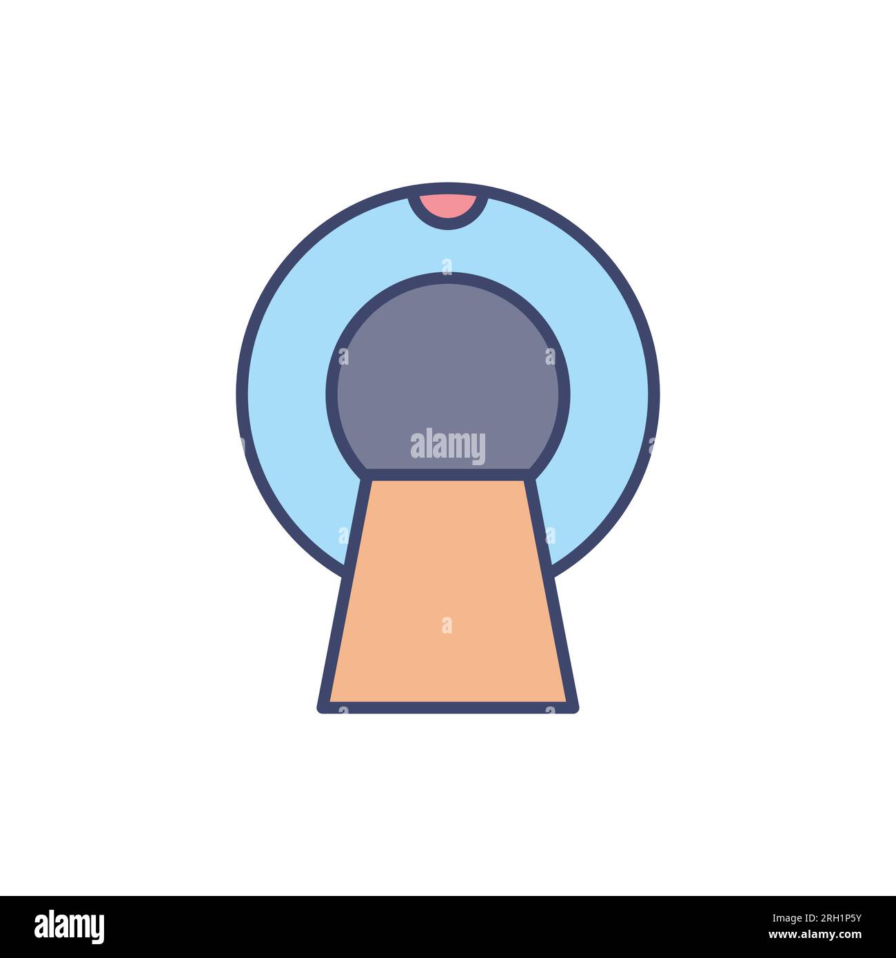 MRI related vector line icon. Isolated on white background. Vector ...