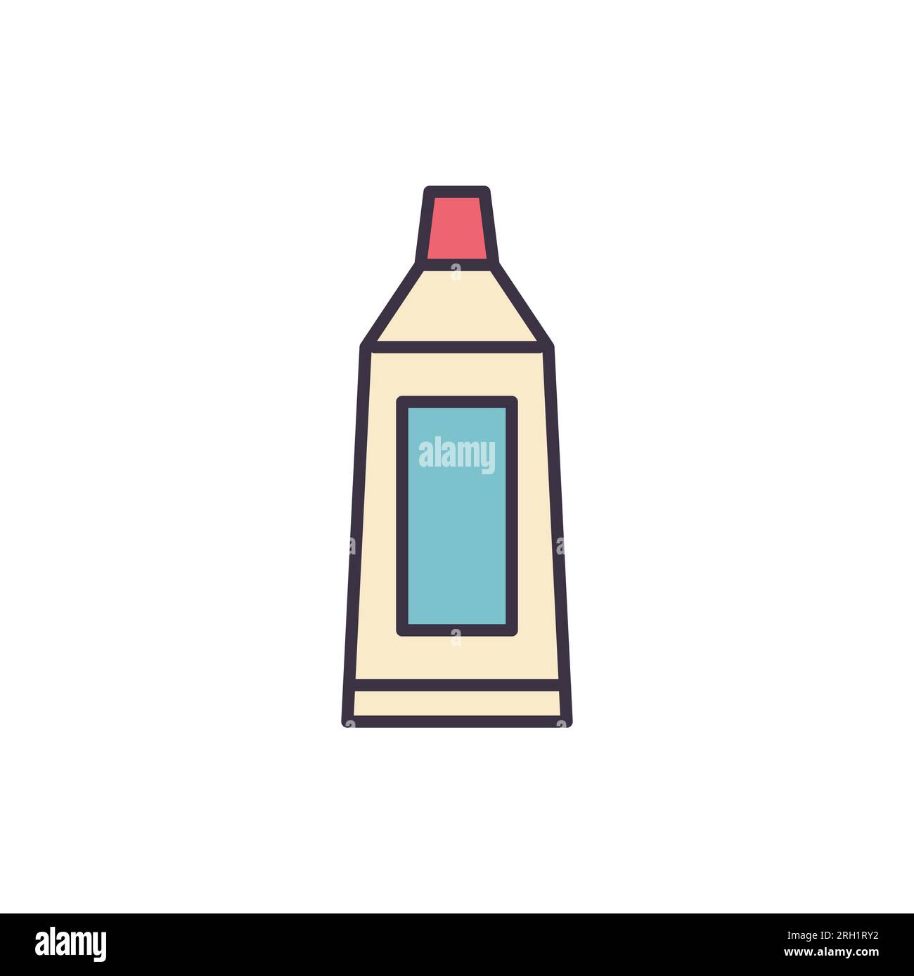 Toothpaste Tube related vector line icon. Isolated on white background ...