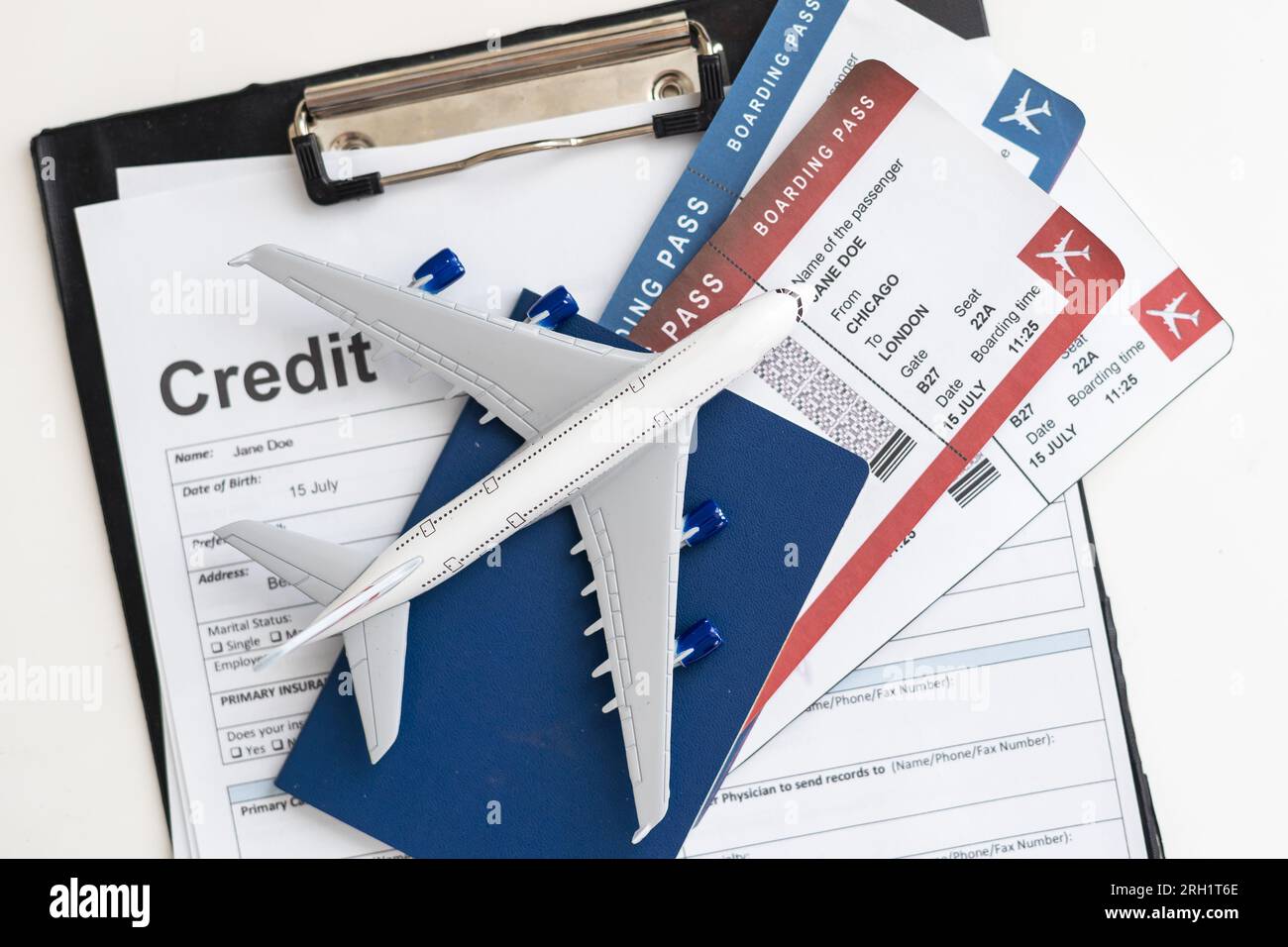 Around the world airline ticket hi-res stock photography and images - Alamy