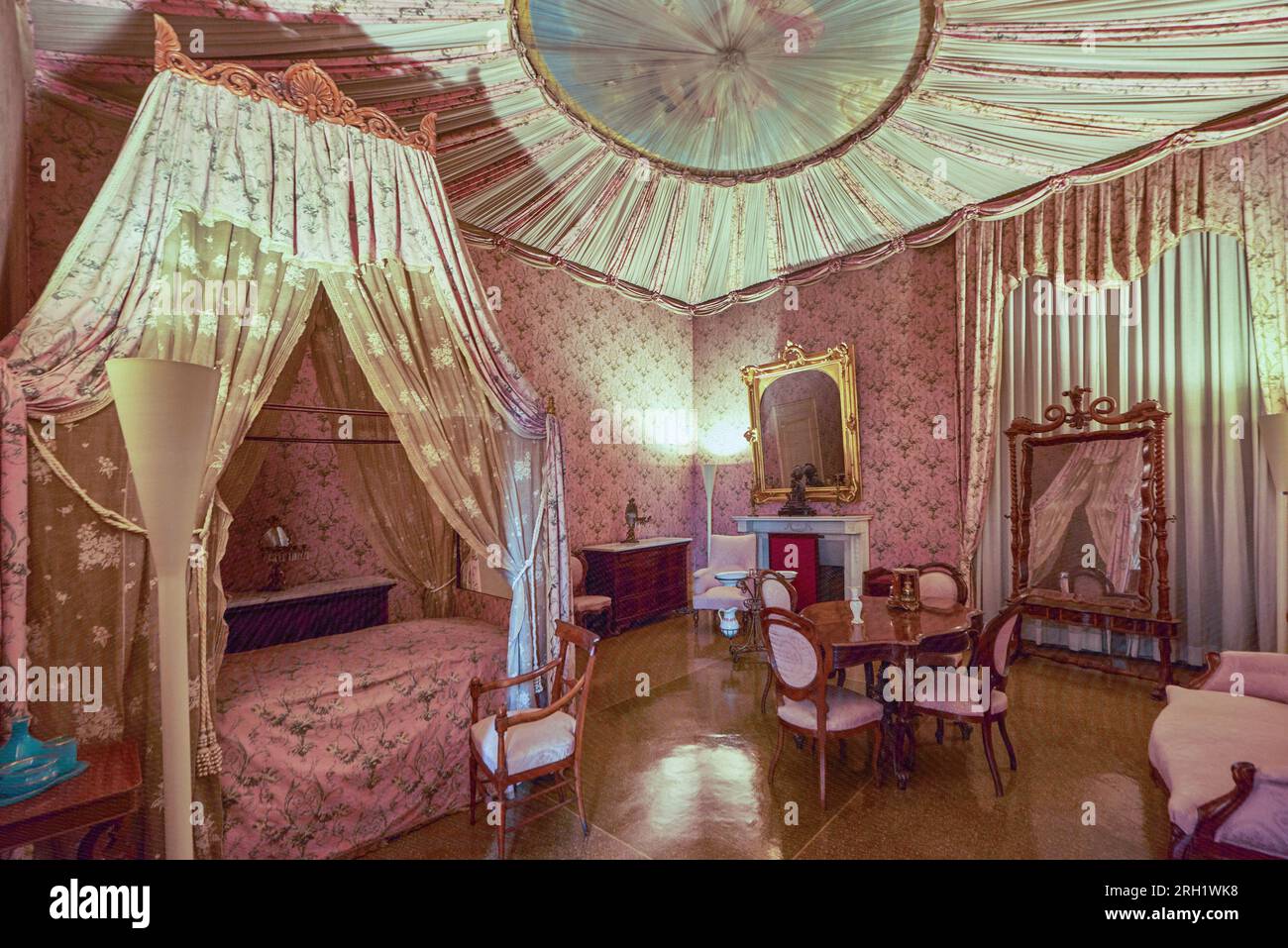 Impressive interior of Medici villa in Poggio a Caiano, Italy Stock Photo