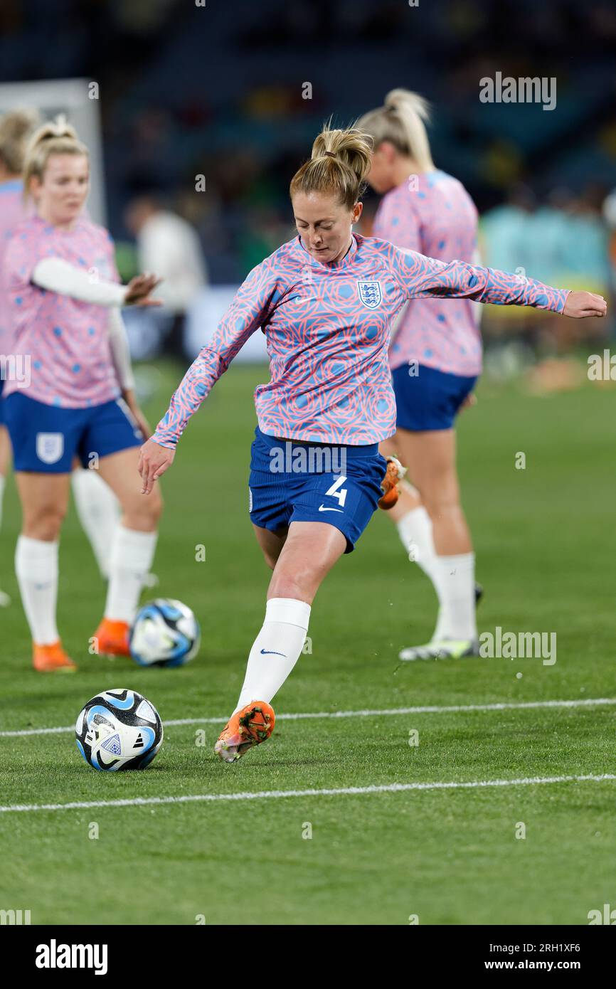 Sydney, Australia. 12th Aug, 2023. Keira Walsh of England warms up before the FIFA Women's World Cup Australia and New Zealand 2023 Quarter Final match between England and Colombia at Stadium Australia on August 12, 2023 in Sydney, Australia Credit: IOIO IMAGES/Alamy Live News Stock Photo