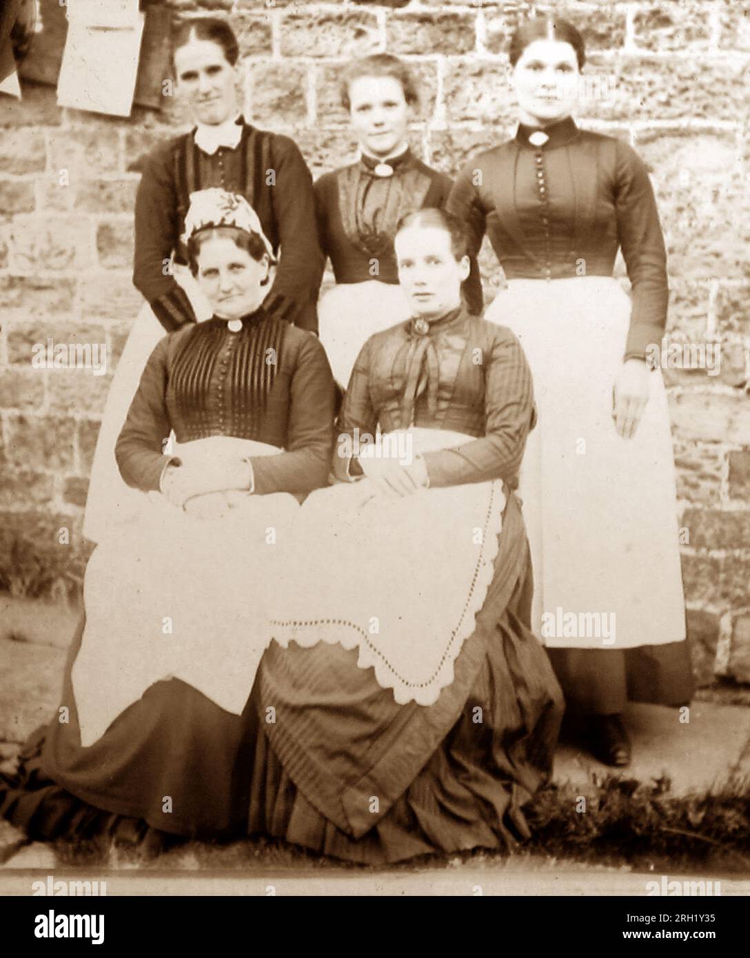Domestic servants, Victorian period Stock Photo
