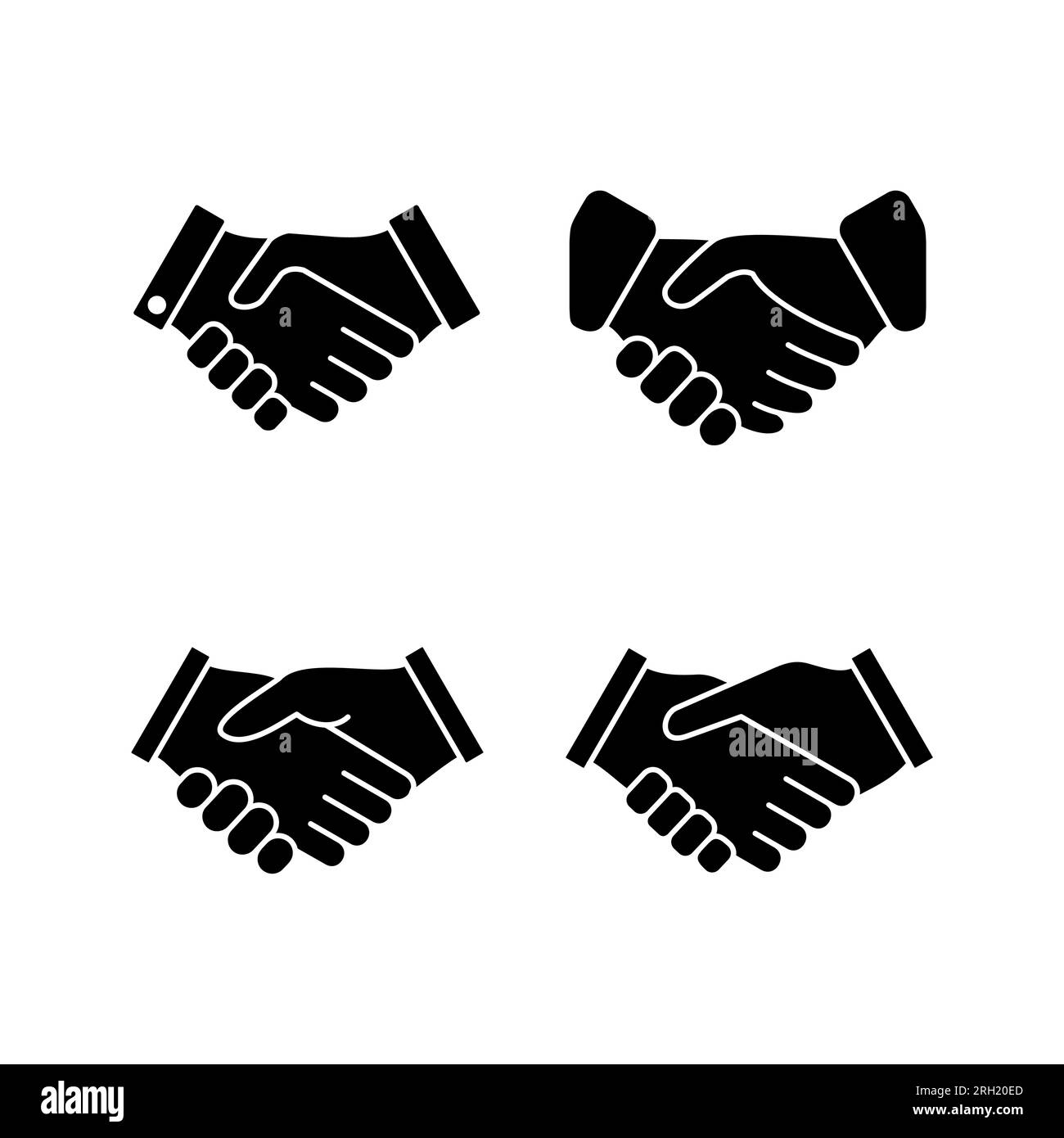 Hand shake icon vector. business handshake. contract agreement ...