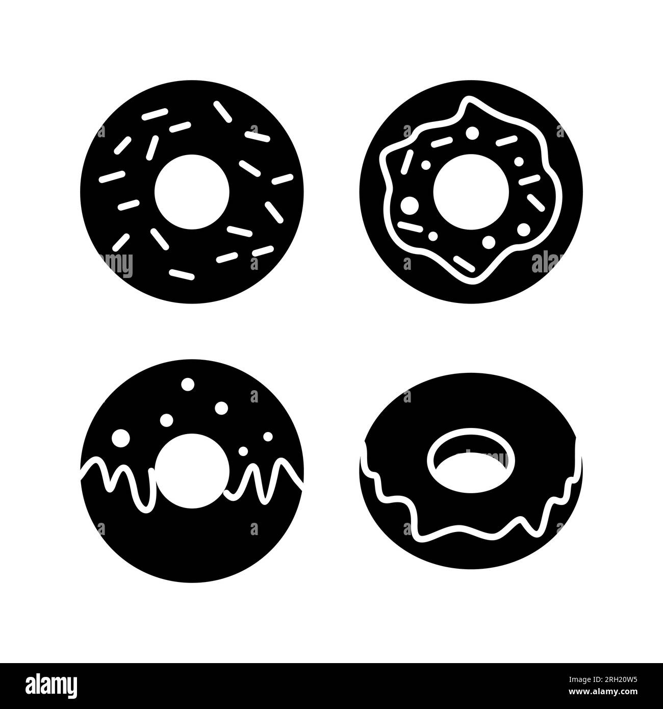 Donut icon vector. doughnut icon. donut logo Stock Vector Image & Art ...