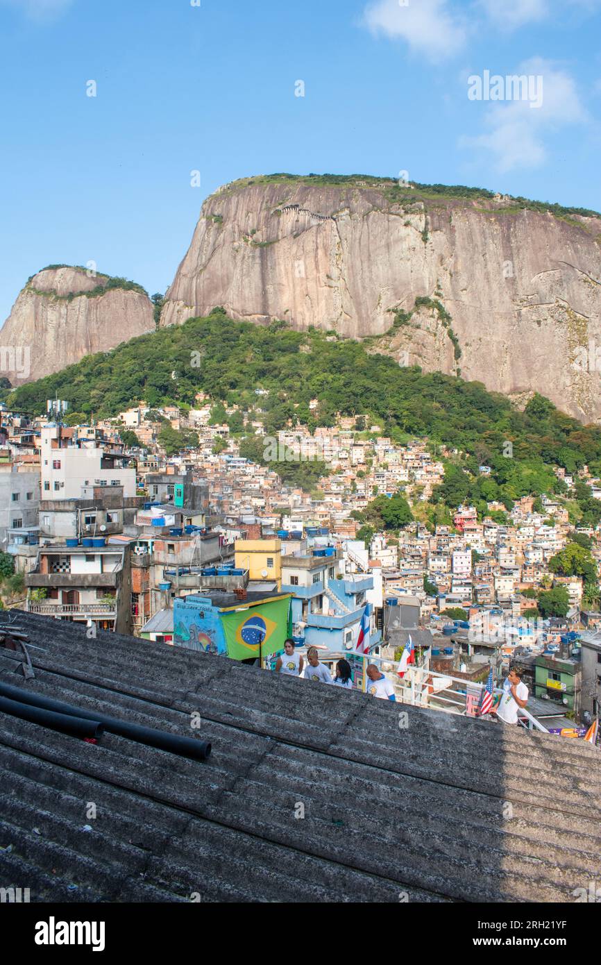 Brazil: the mountains and panoramic skyline of Rocinha, the famous ...