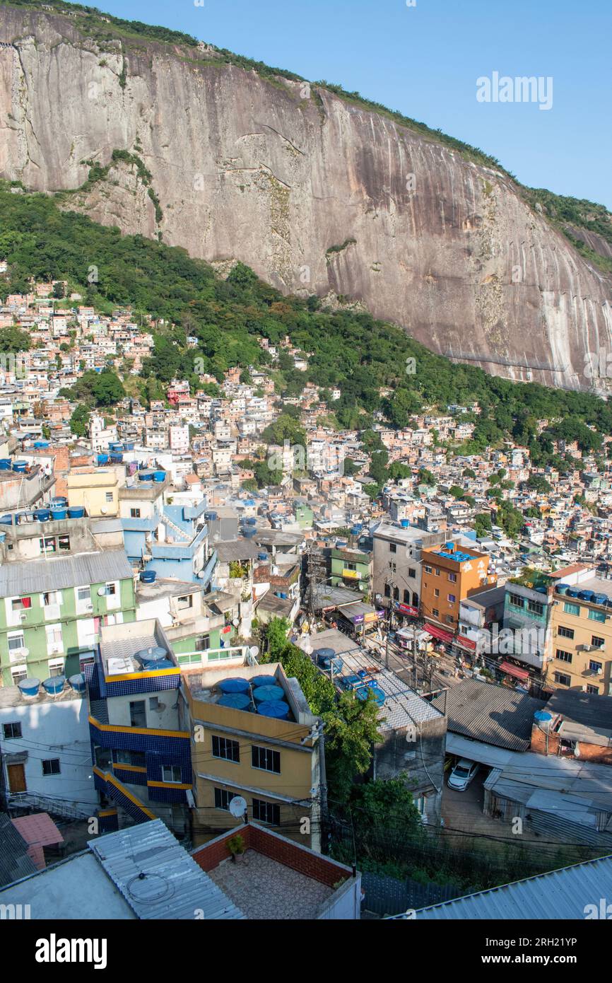 Brazil: the mountains and panoramic skyline of Rocinha, the famous ...