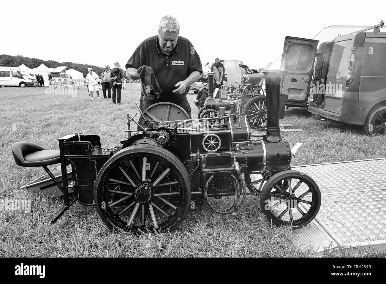 Burrell steam traction engine Black and White Stock Photos & Images Alamy