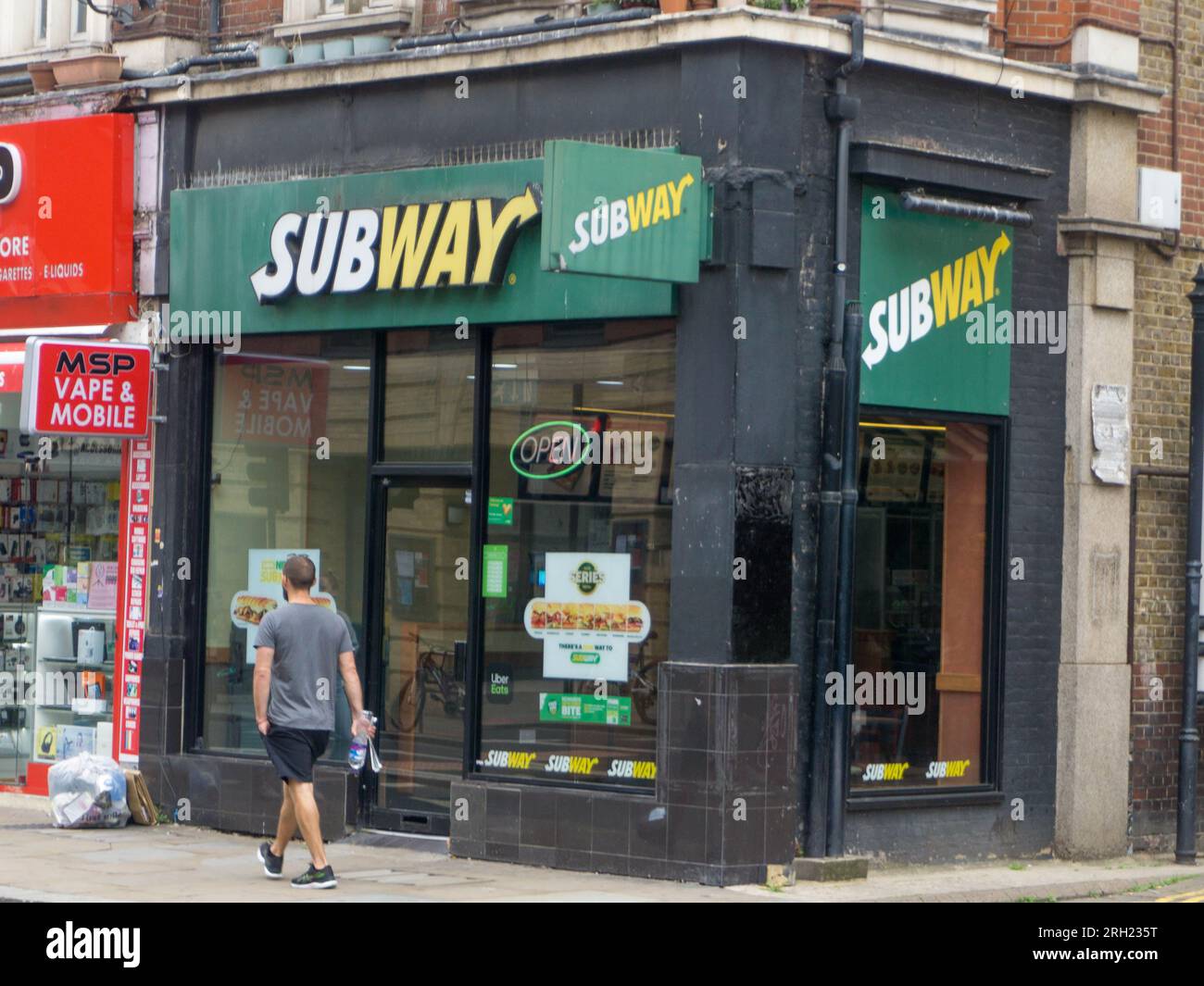 Subway takeaway outlet in Hammersmith, London, UK Stock Photo