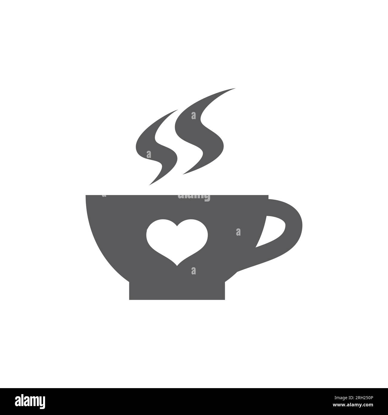 Coffee or tea cup with heart vector icon. Hot mug filled symbol Stock Vector Image & Art Alamy
