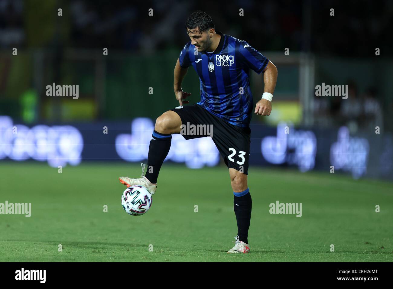 Cesena, Italy. 12th Aug, 2023. Sead Kolasinac of Atalanta Bc controls the ball during the pre-season test match beetween Juventus Fc and Atalanta Bc at Orogel Stadium on August 12, 2023 in Cesena, Italy . Credit: Marco Canoniero/Alamy Live News Stock Photo