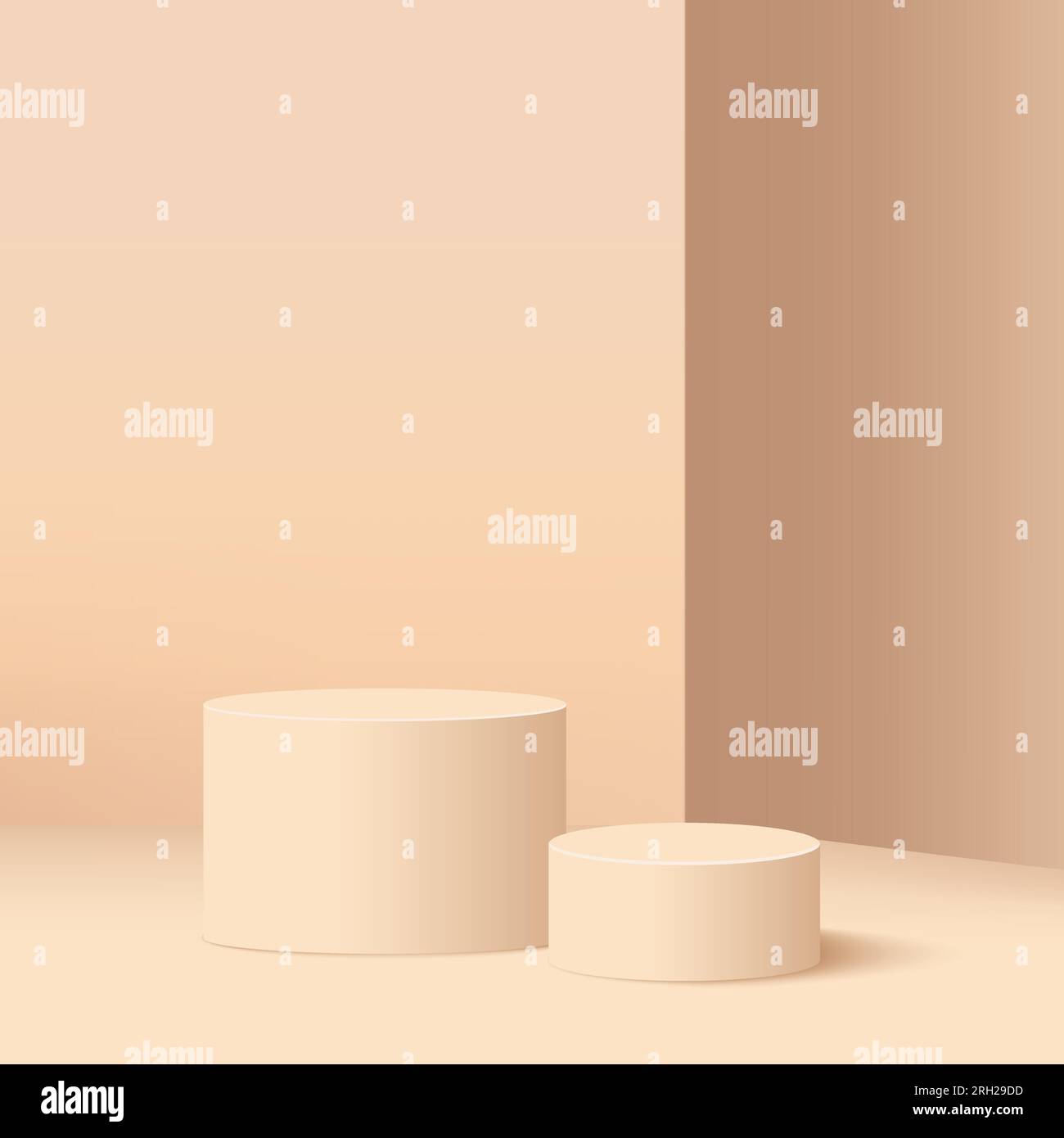 Abstract minimal scene with cylinder podiums. Vector illustration Stock ...