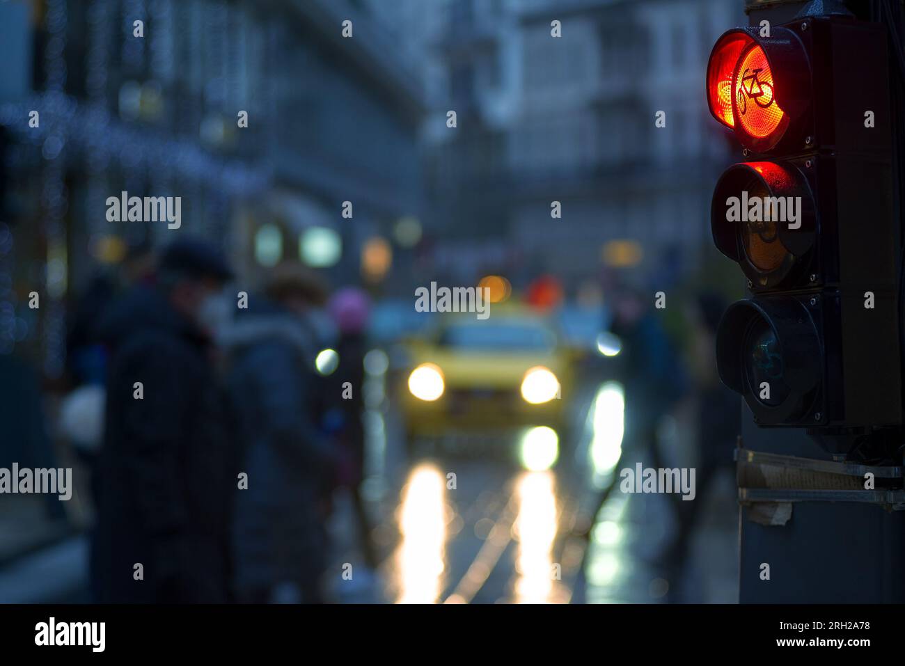 Rainy night street scene in hi-res stock photography and images - Alamy