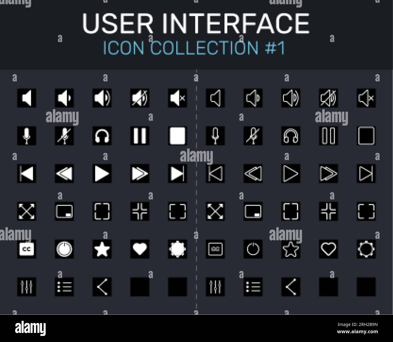 Set of Icon collection User interface icons for mobile and web EPS ...