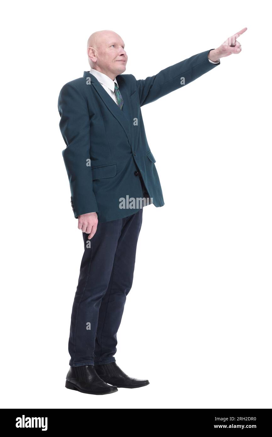 in full growth.confident business man in an unbuttoned jacket. isolated