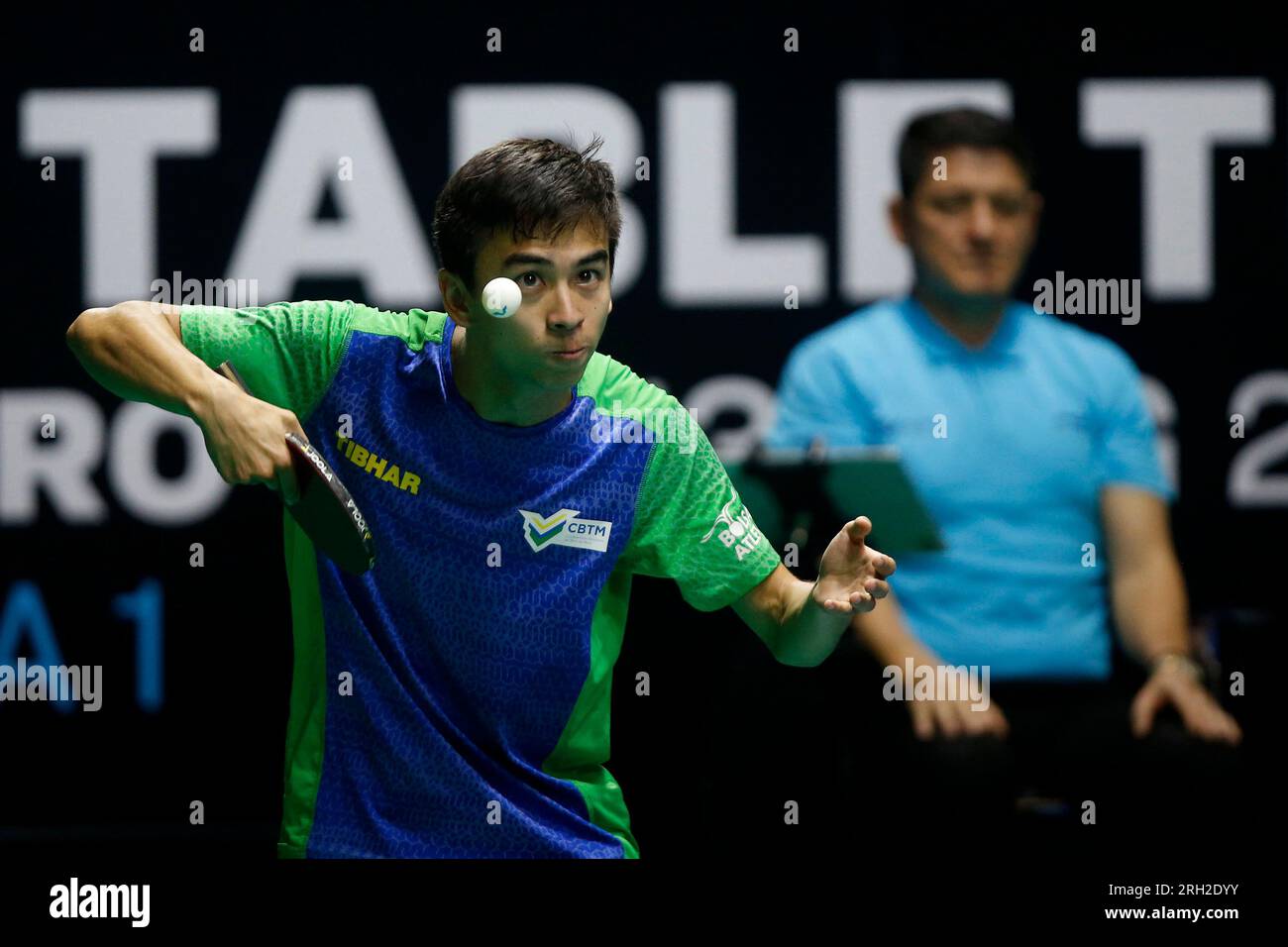 11th August 2023: Arena Carioca, Barra da Tijuca, Rio de Janeiro, Brazil.  Bruna Takahashi (BRA) versus LI Yu-Jhun (CHN) during the WTT Contender  World Table tennis tournament Stock Photo - Alamy