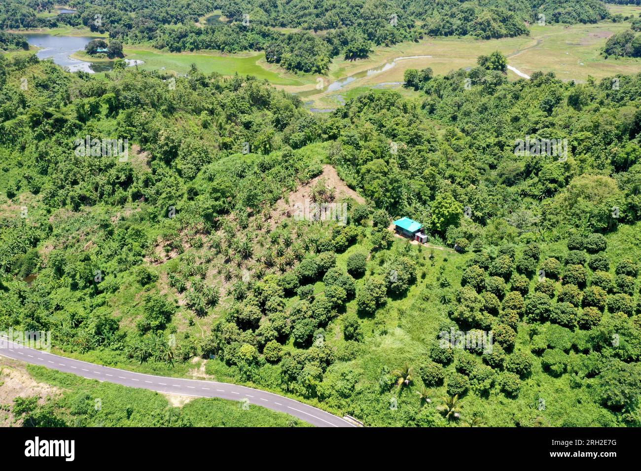 Rangamati, Bangladesh - July 25, 2023: The Bird's-eye view of Rangamati ...