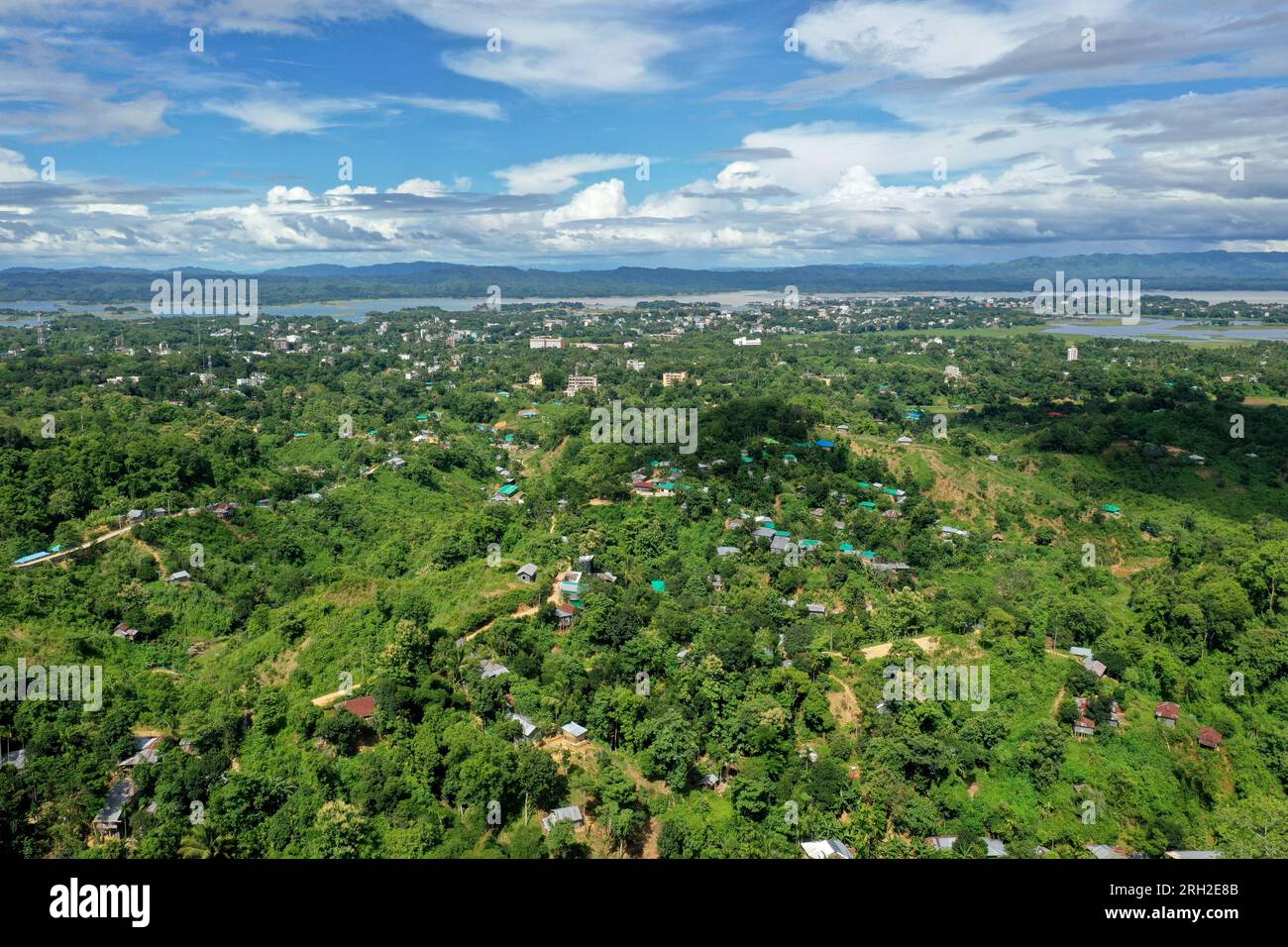 Rangamati, Bangladesh - July 26, 2023: The Bird's-eye view of Rangamati ...