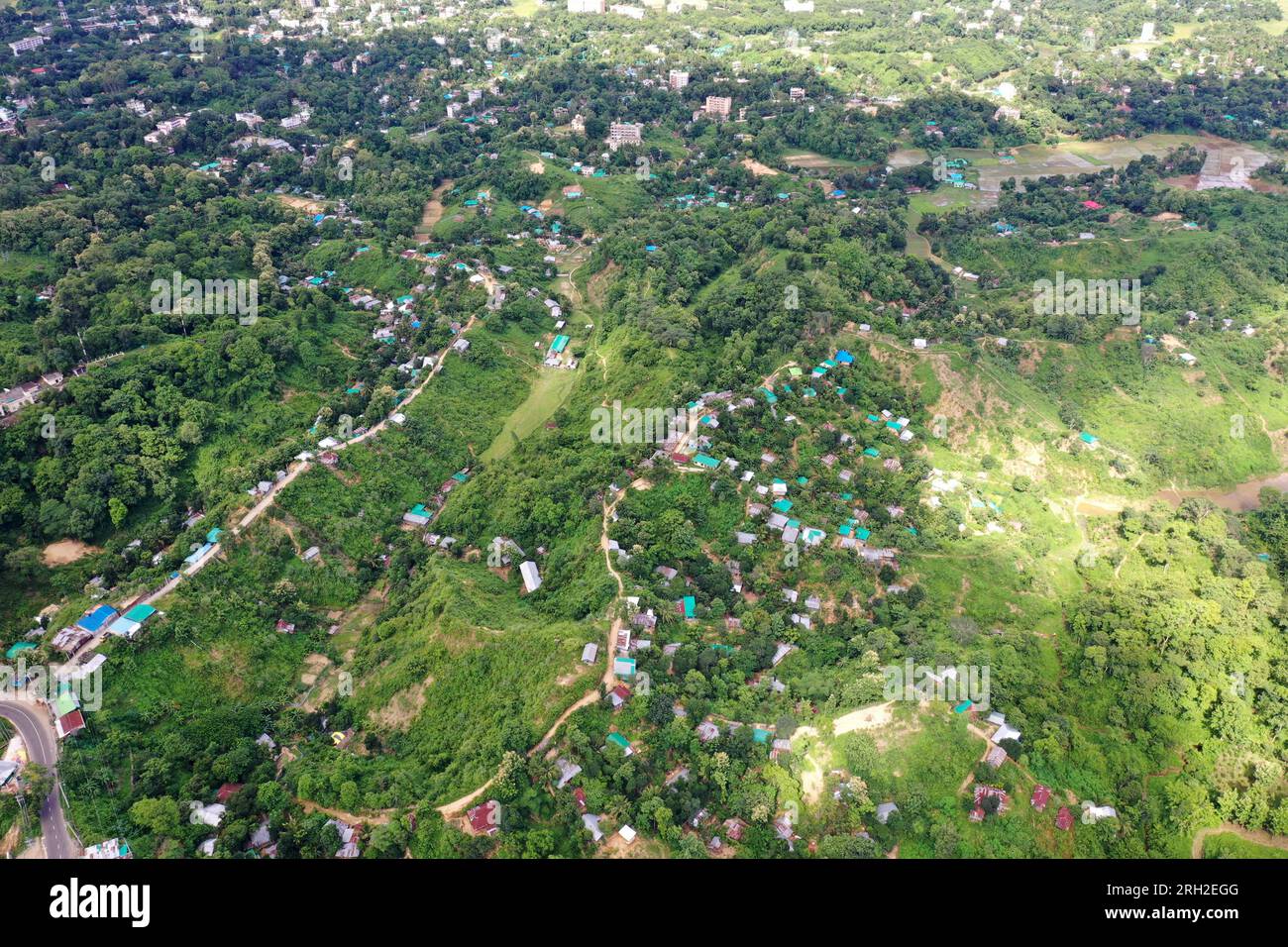 Rangamati, Bangladesh July 26, 2023 The Bird'seye view of Rangamati