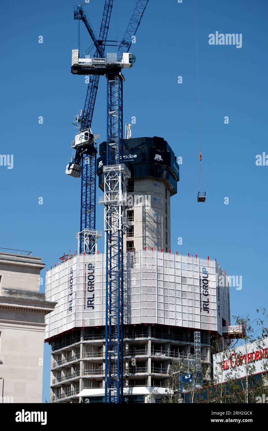 Octagon building construction, Birmingham, West Midlands, England, UK Stock Photo