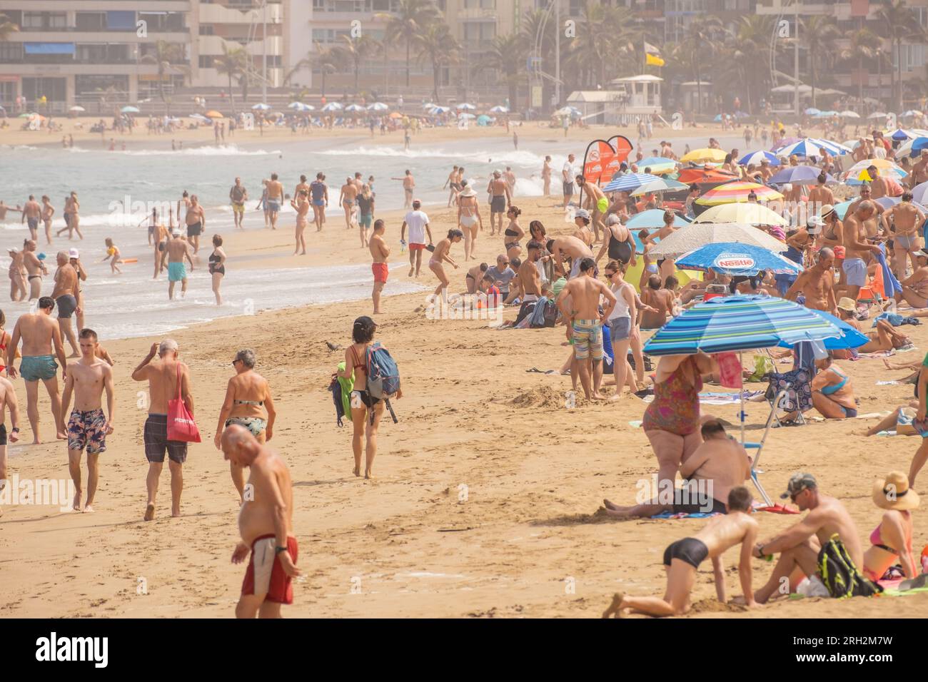 Gran Canaria, Canary Islands, Spain, 13th August, 2023. Tourists, many ...