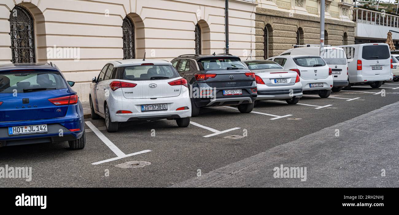 Public parking in the city of Split, Croatia Stock Photo Alamy