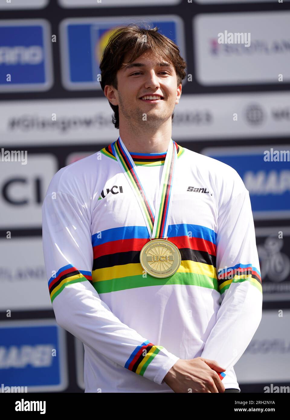 Switzerland's Filib Steiner with his gold medal after winning the Men's ...