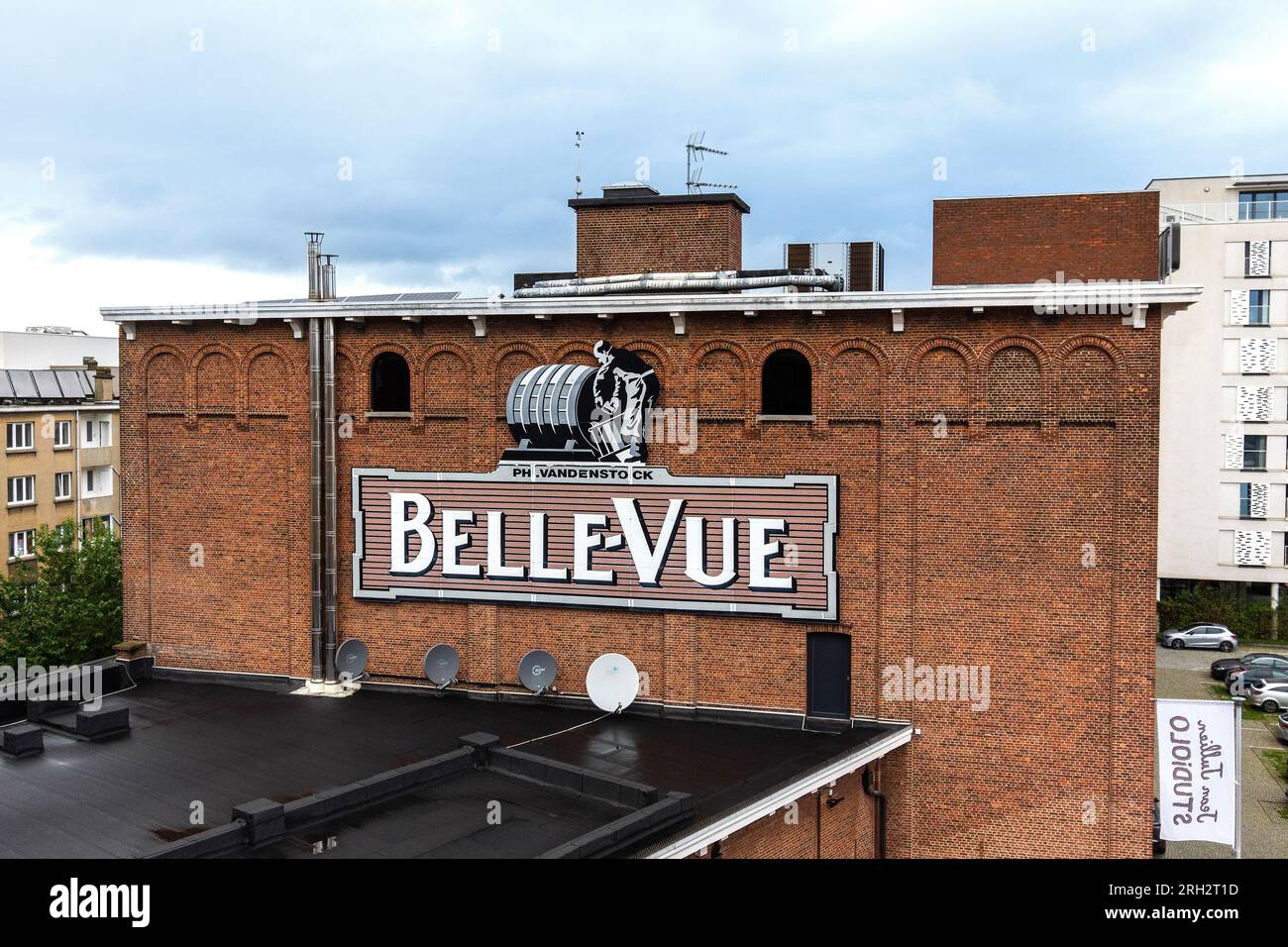 Belle Vue hotel converted from former brewery - Brussels, Belgium. Stock Photo