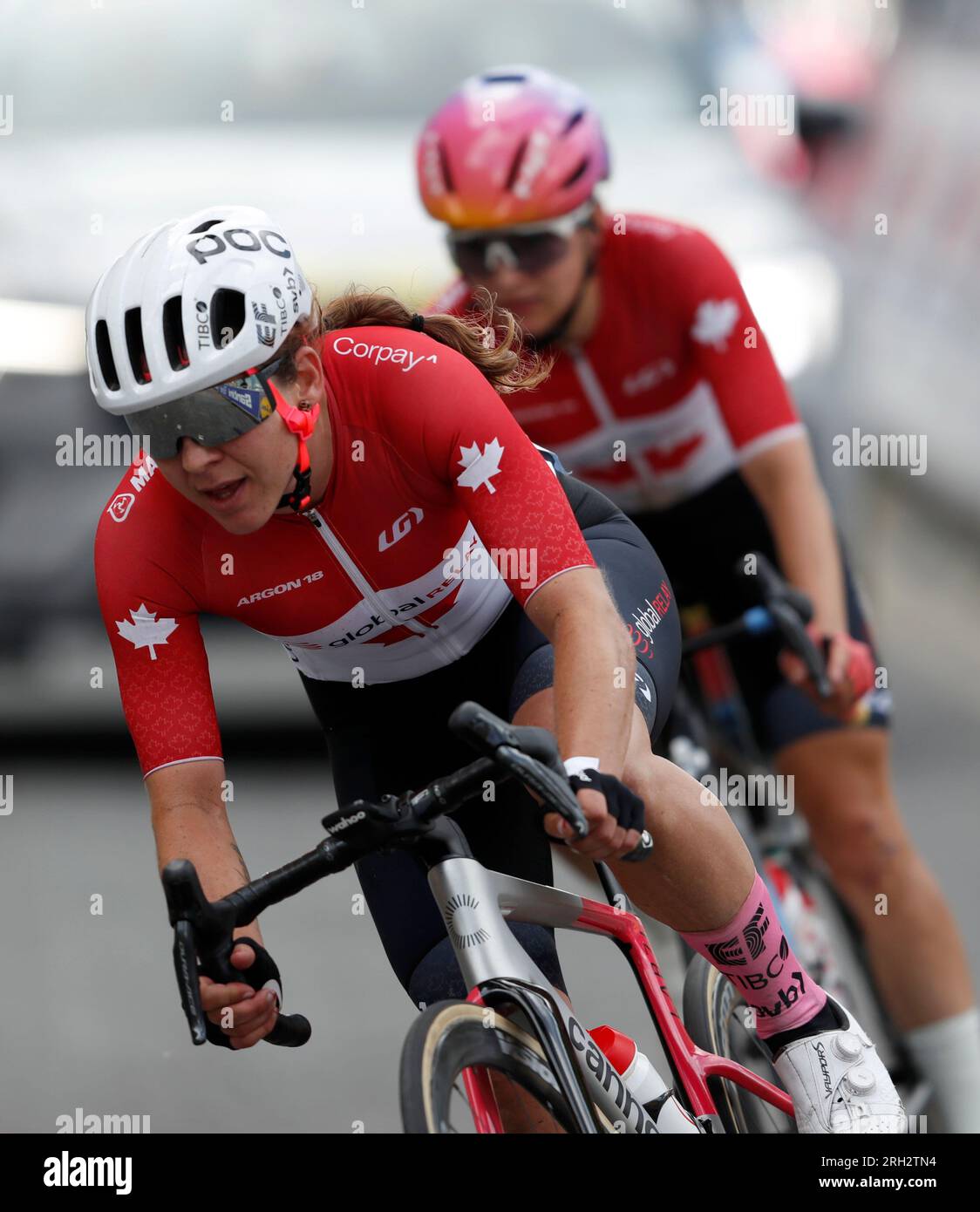 Canada’s Alison Jackson and Olivia Baril in action during day eleven of