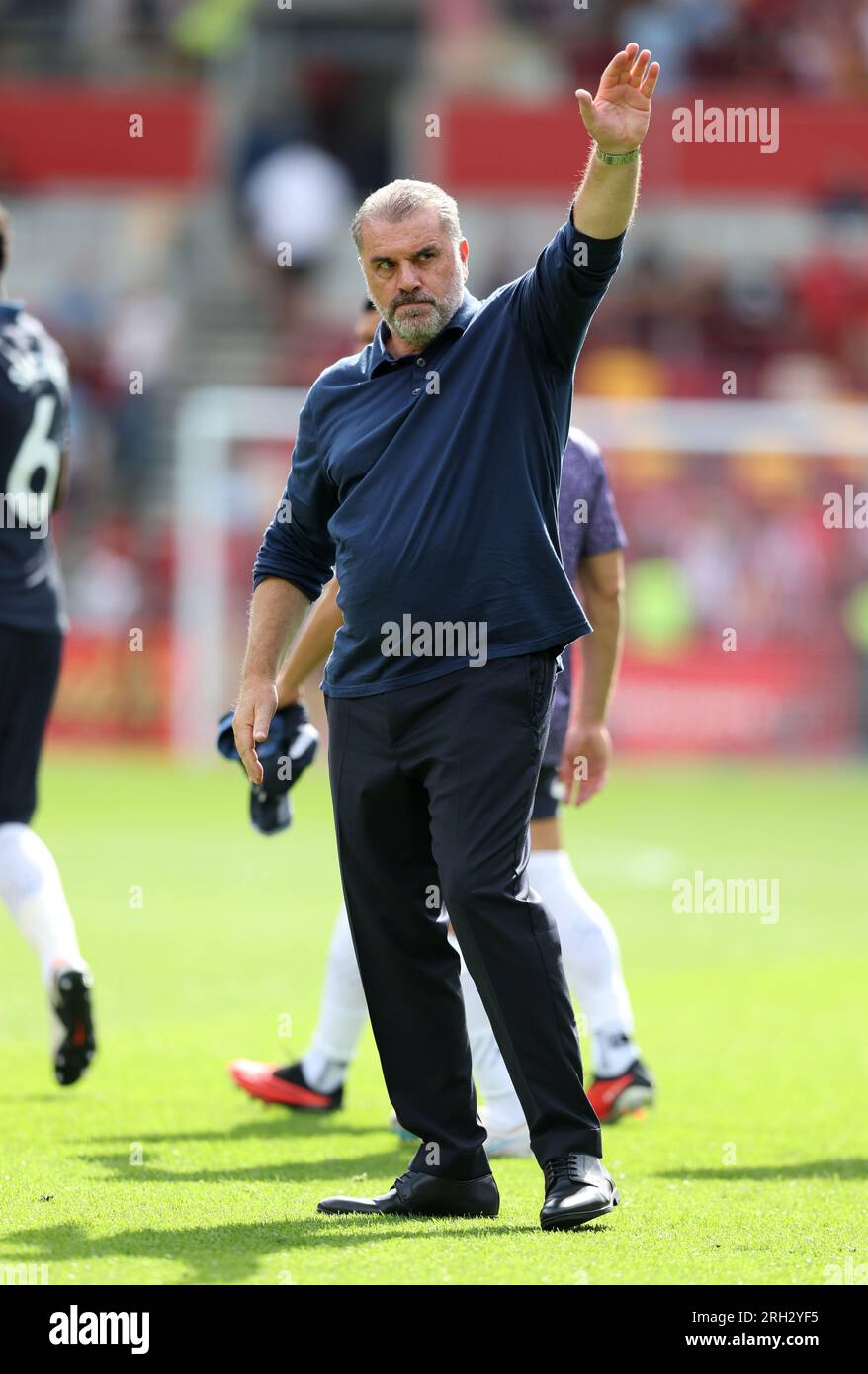 Tottenham Hotspur Manager Ange Postecoglou Gestures To The Fans After ...