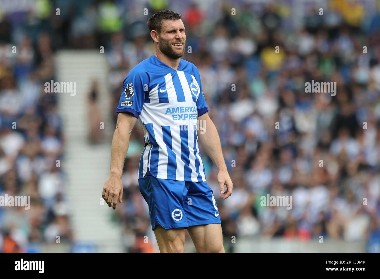 James Milner in action for Brighton & Hove Albion at the AMEX Stadium Stock Photo